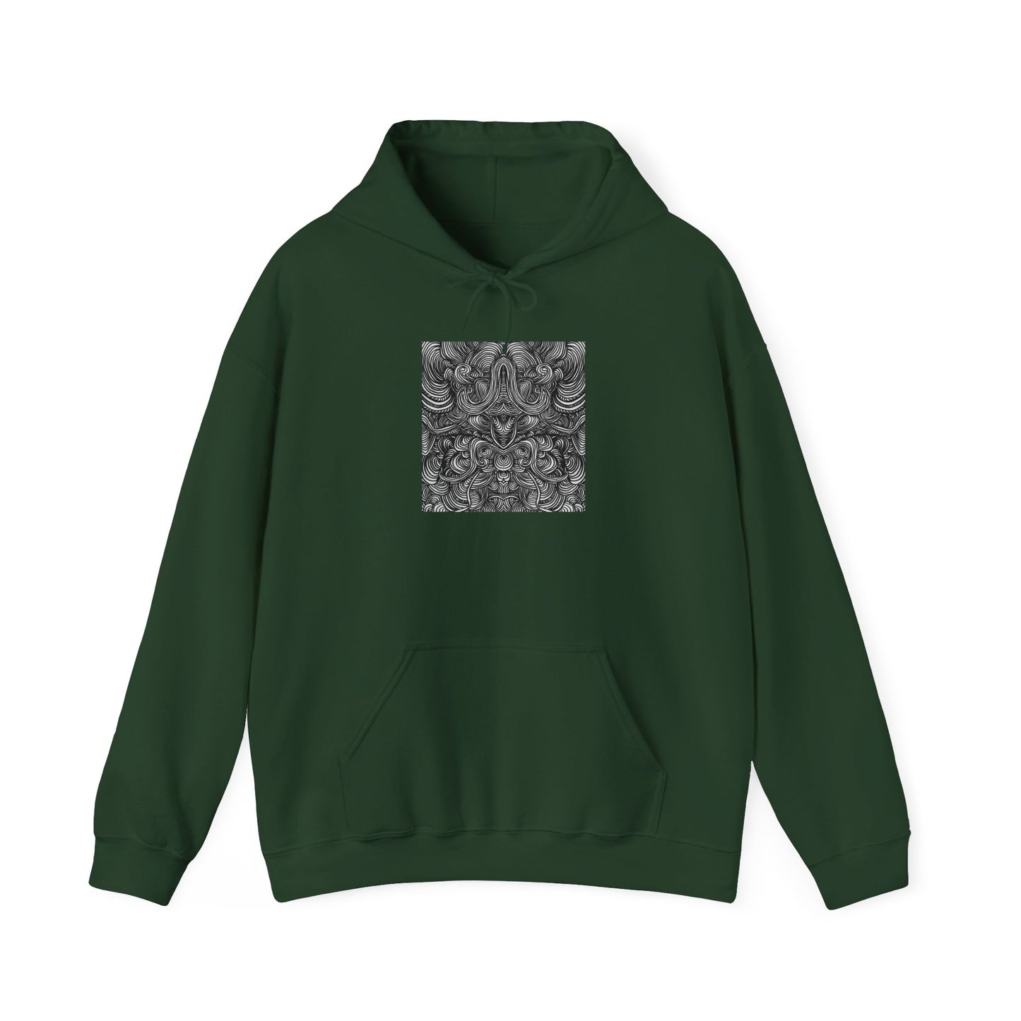Unisex Heavy Blend™ Original Minimalist Line Art Full Size Hooded Sweatshirt - Liquid