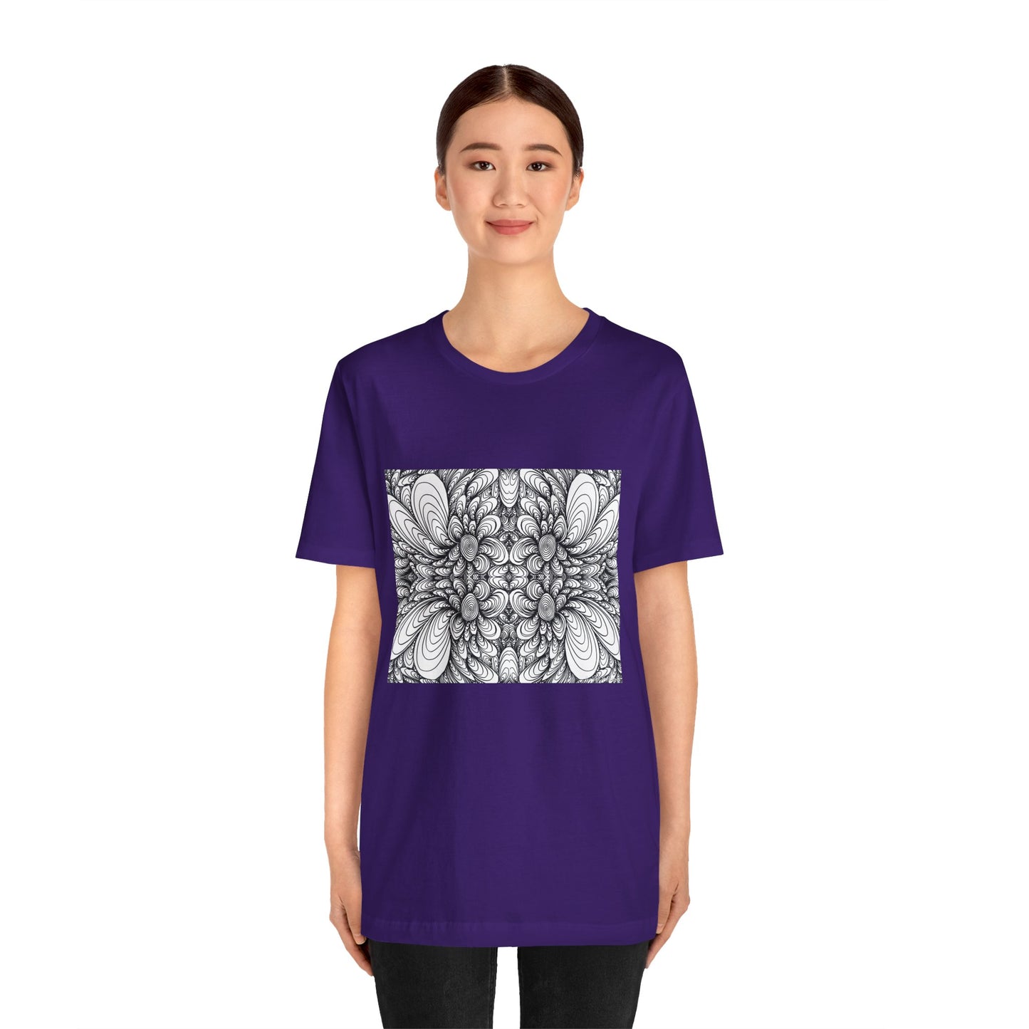 Unisex Original Line Art T-Shirt -Blooms