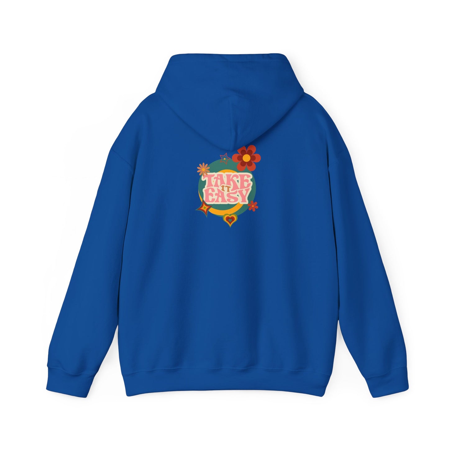Unisex Heavy Blend™ Retro Vibes Take It Easy Hooded Sweatshirt