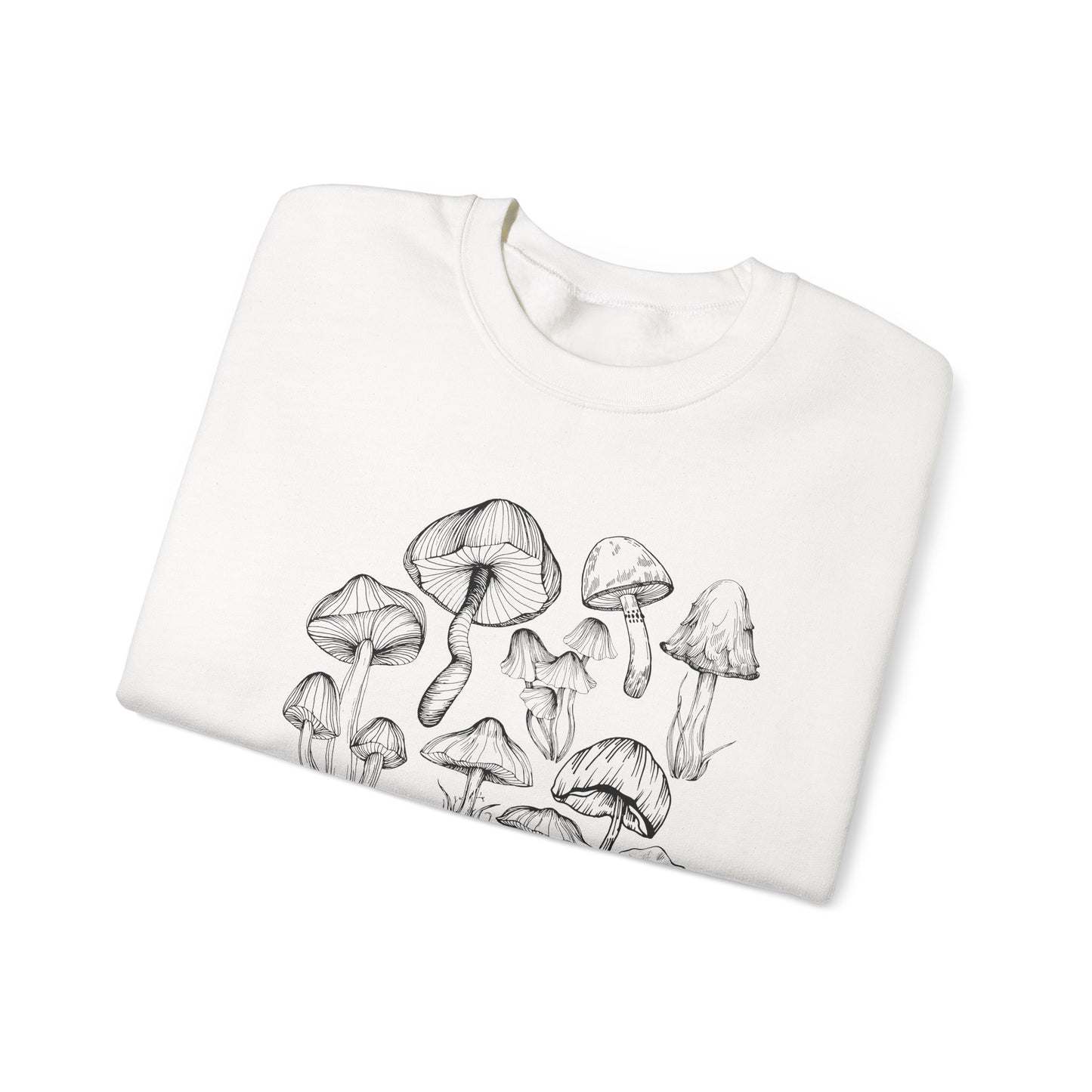 Unisex Mushroom Lover Fungi Print Toadstool Sweatshirt