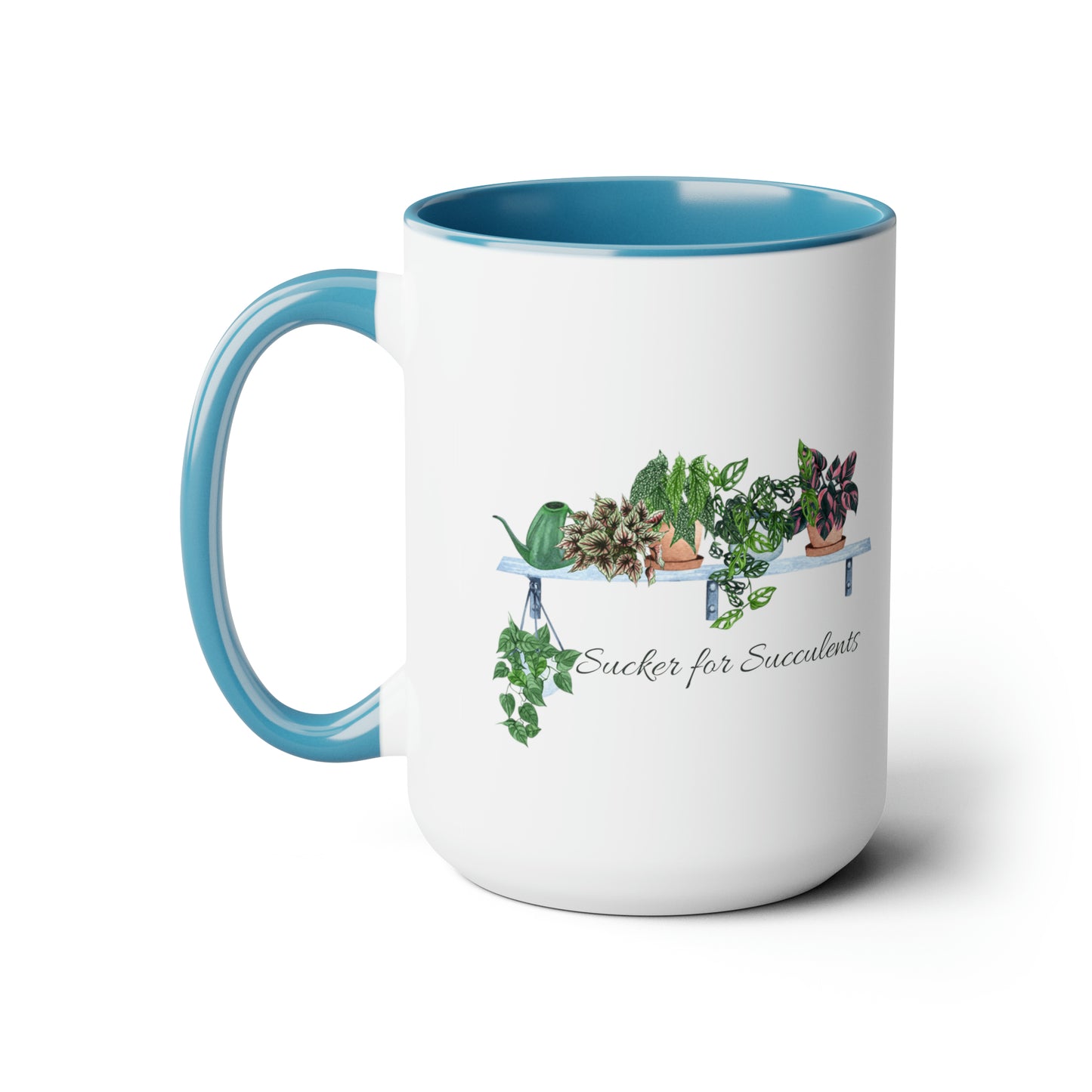 15oz Garden Themed Coffee Mug Sucker for Succulents