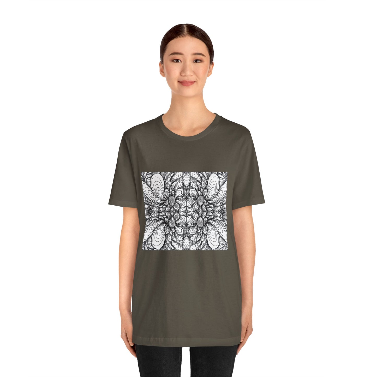 Unisex Original Line Art T-Shirt -Blooms