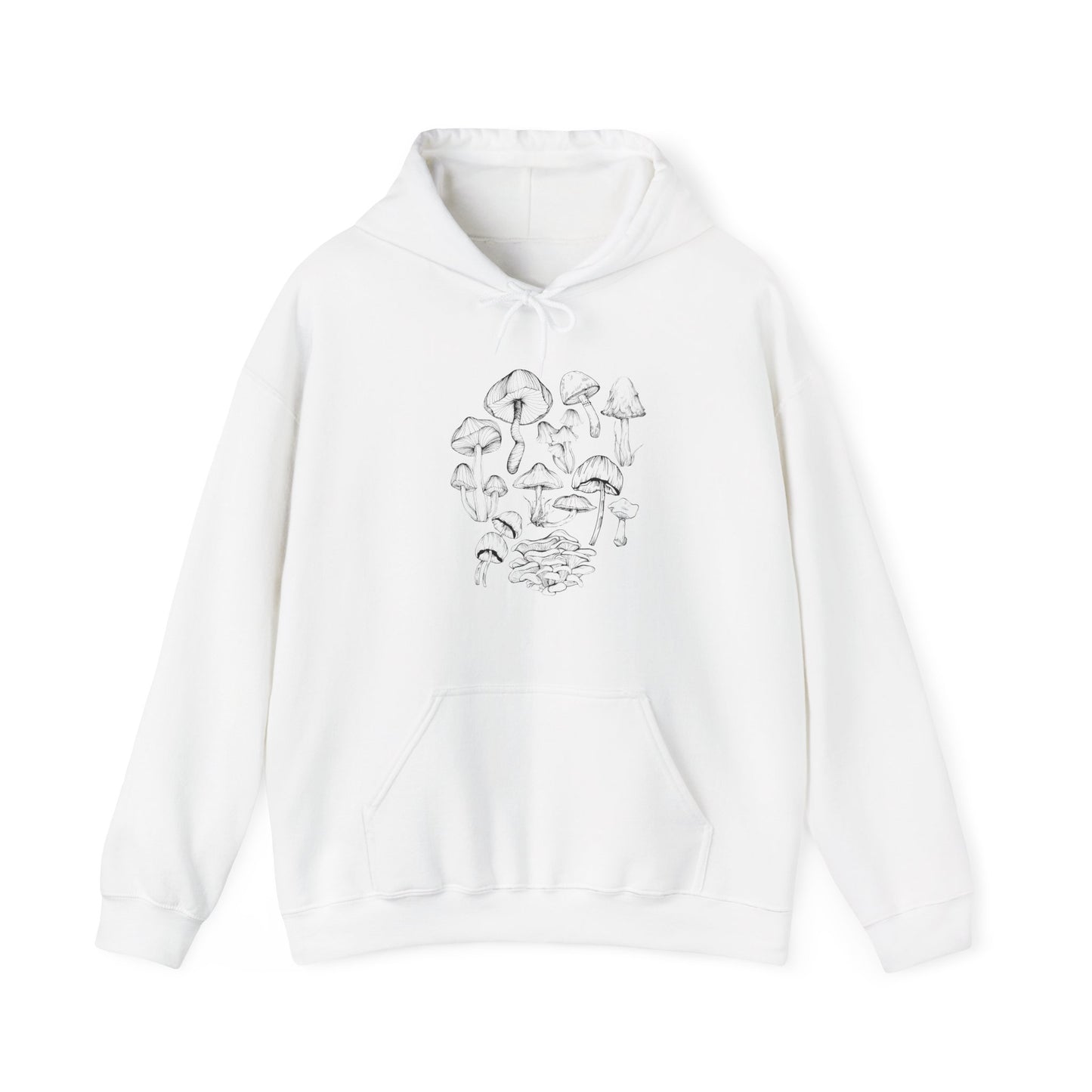 Unisex Mushroom Lover Fungi Print Toadstool Hooded Sweatshirt