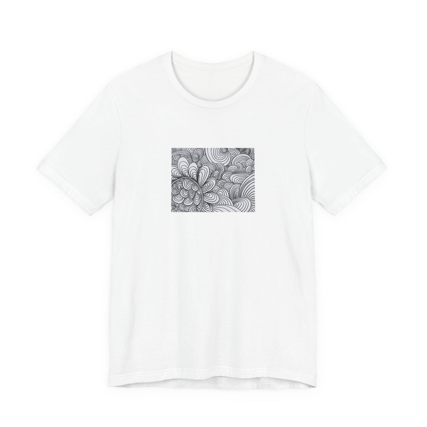 Unisex Original Healing Mesmerizing Line Art T-Shirt - Apricots Noir