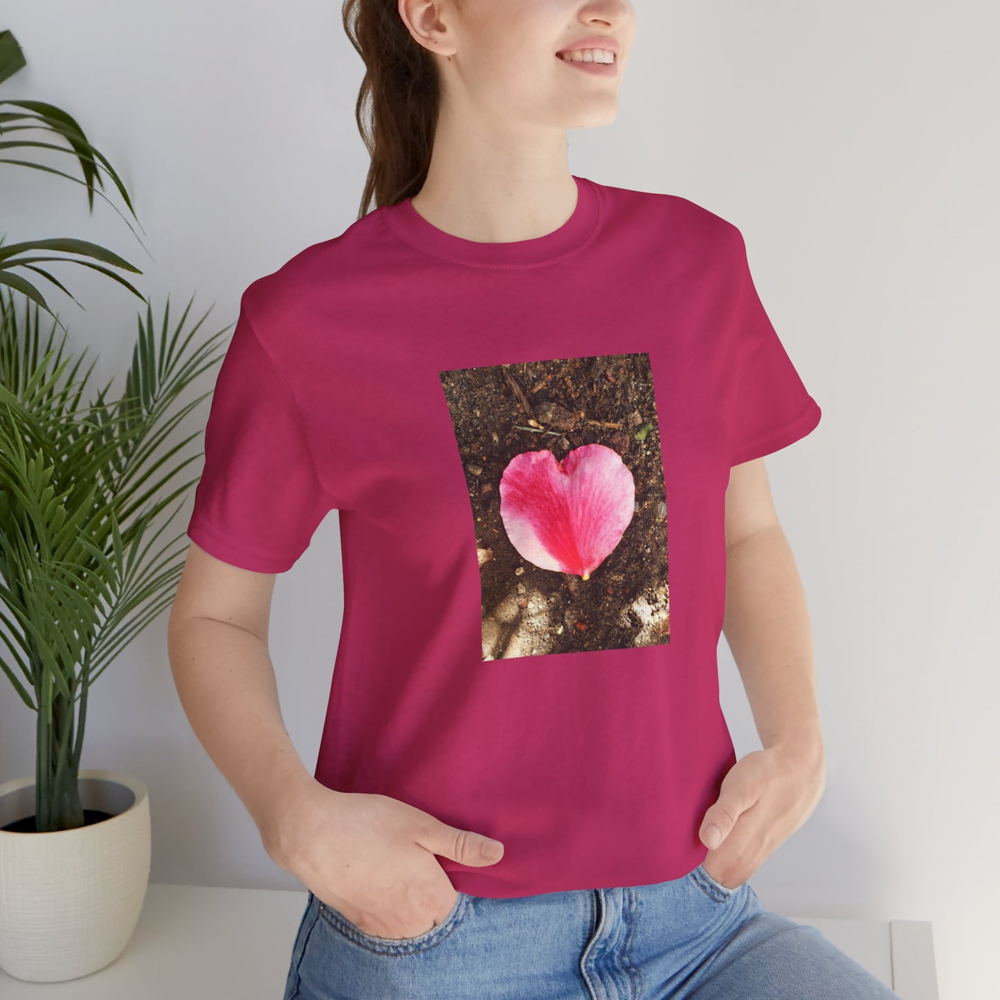 Unisex Jersey Short Sleeve Double Delight Rose Petal T-Shirt