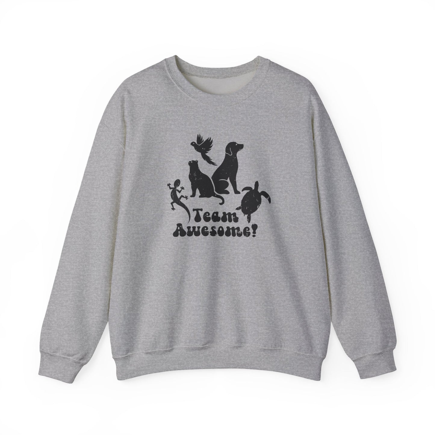 Unisex Animal Lover Lizard Cat Bird Dog Turtle Team Awesome Sweatshirt