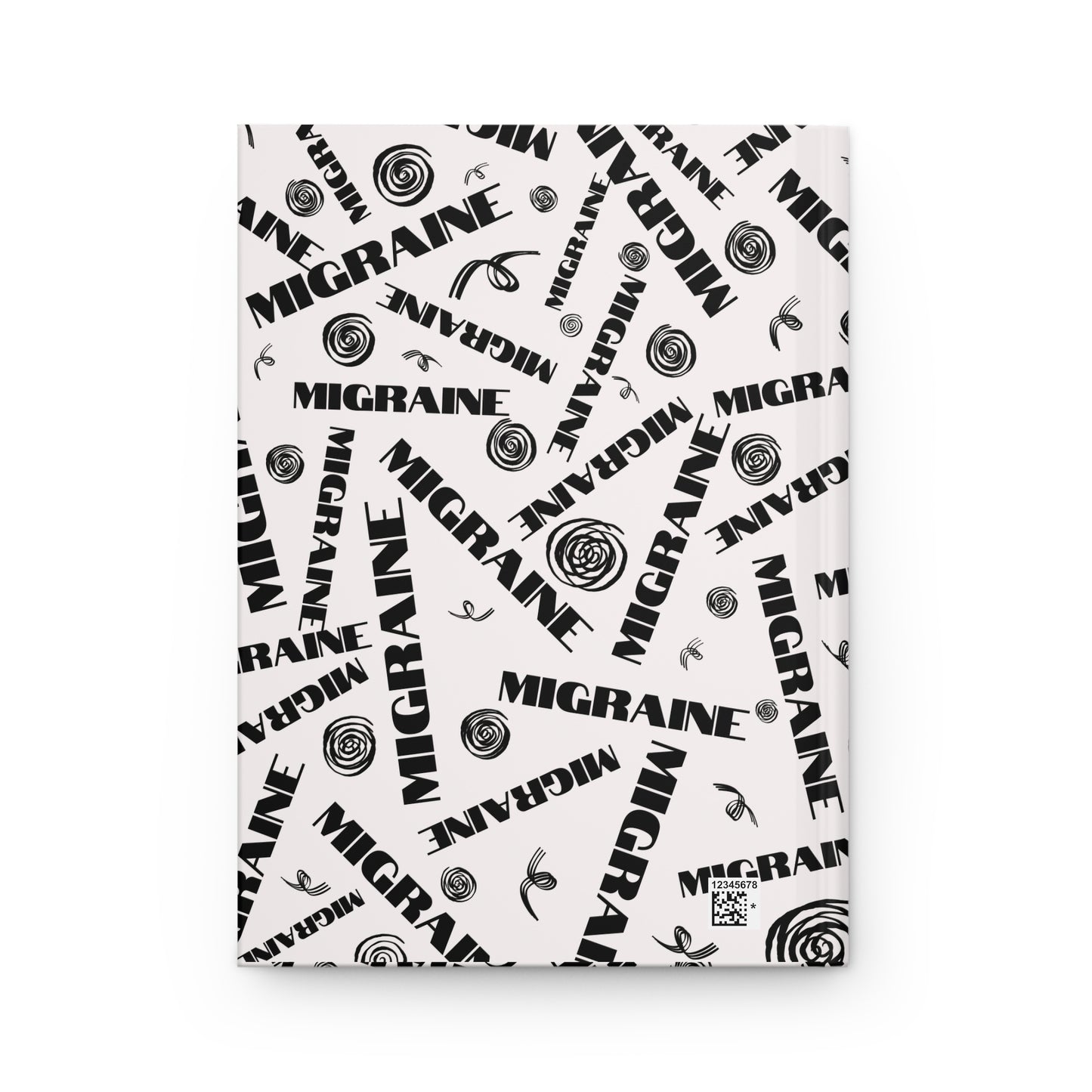 Hardcover Matte 150 Page Migraine Brain Word Scramble Journal - White