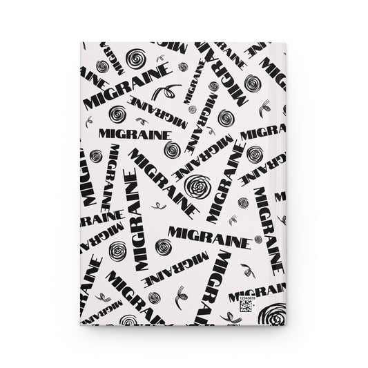 Hardcover Matte 150 Page Migraine Brain Word Scramble Journal - White