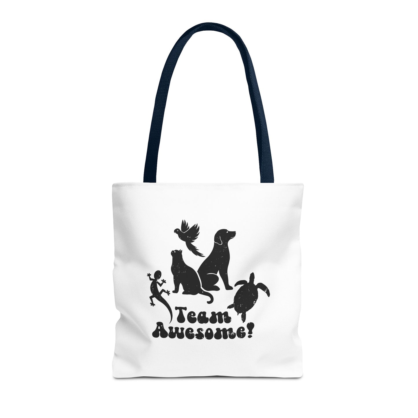 Unisex Animal Lover Lizard Cat Bird Dog Turtle Team Awesome Tote Bag