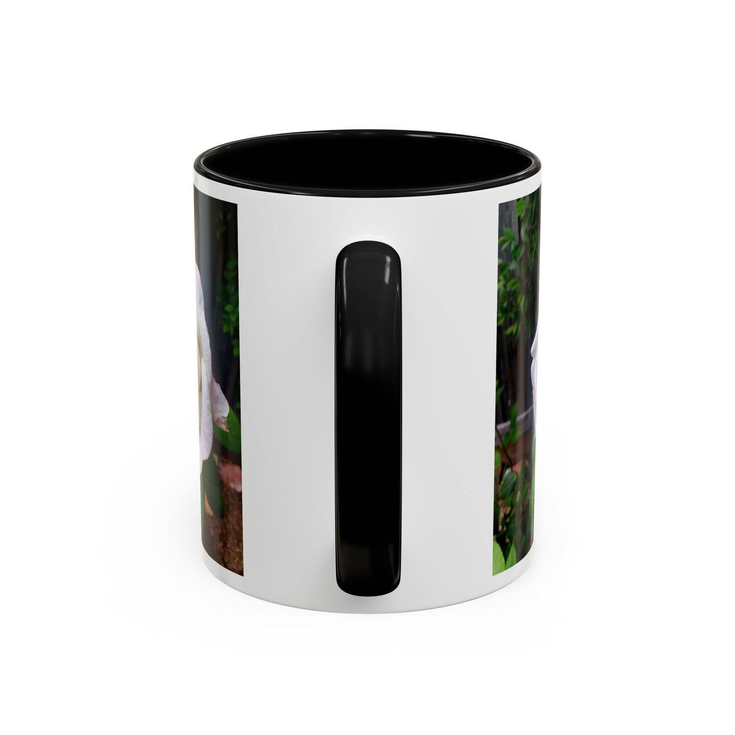 11oz. Garden Themed White Sugar Moon Hybrid Tea Roses Coffee Mug