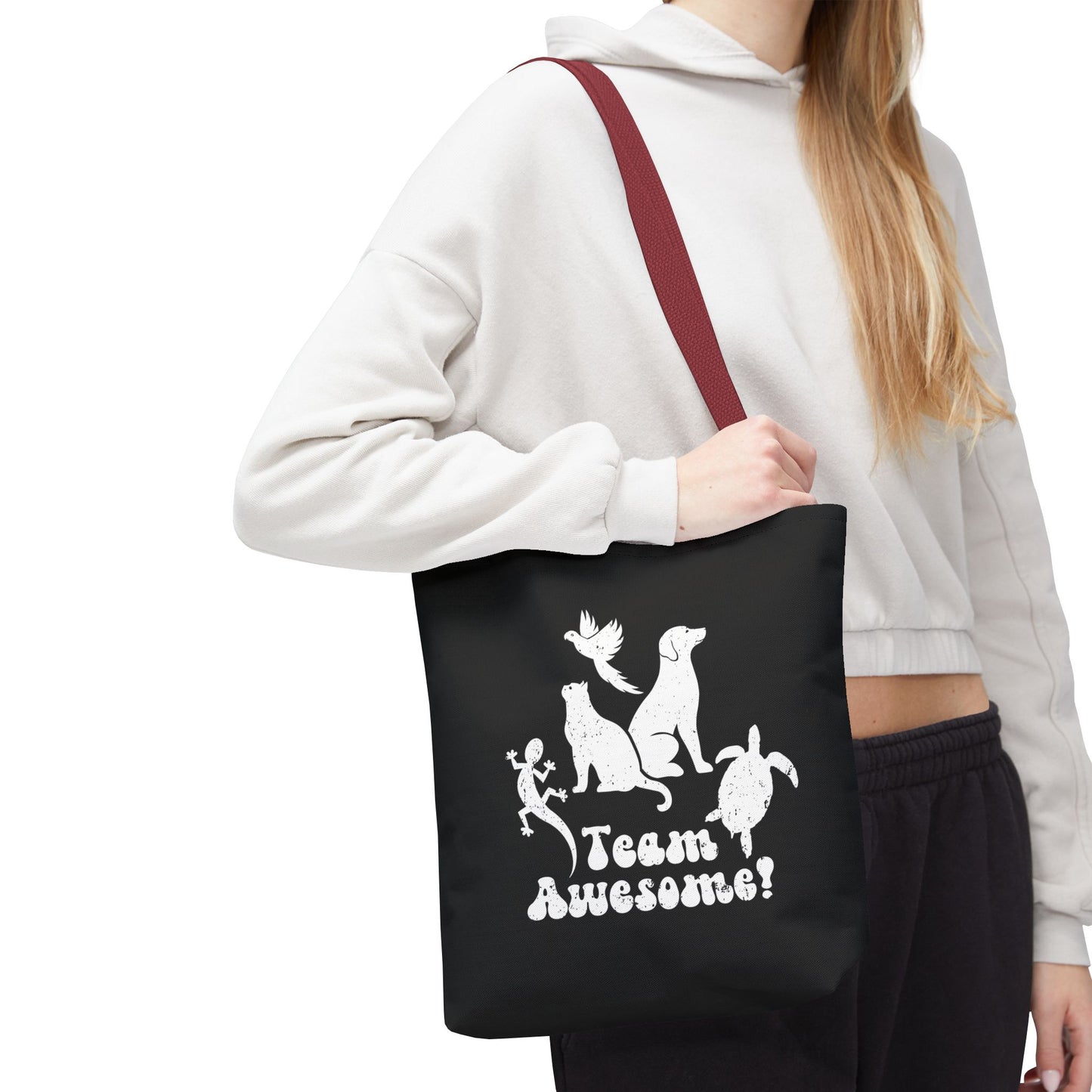 Unisex Animal Lover Lizard Cat Bird Dog Turtle Team Awesome Tote Bag