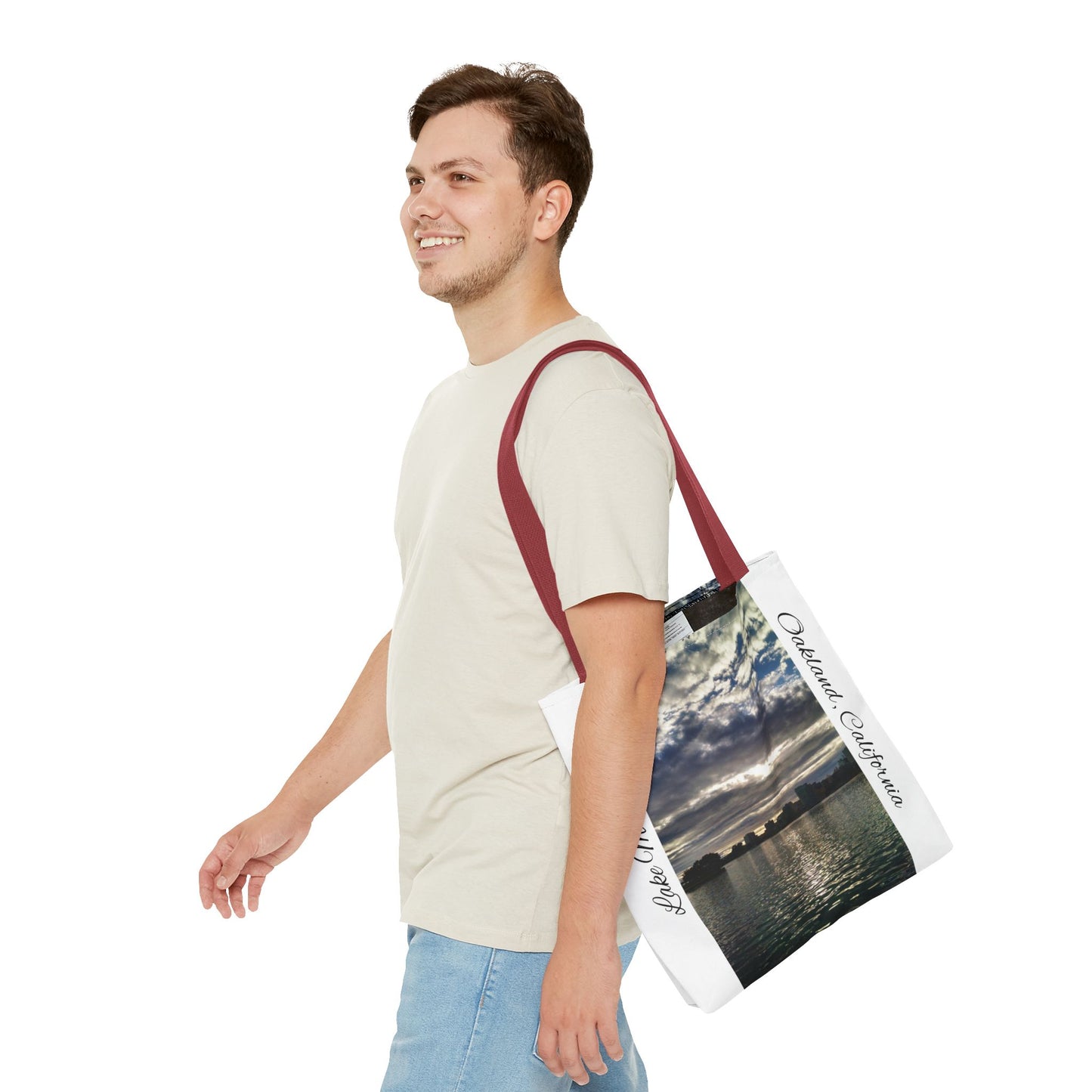 Unisex Travel Tote Lake Merritt Scenic View Oakland California Bay Area Keepsake Reusable Grocery Tote Yoga Bag Traveler Gift Scenic View