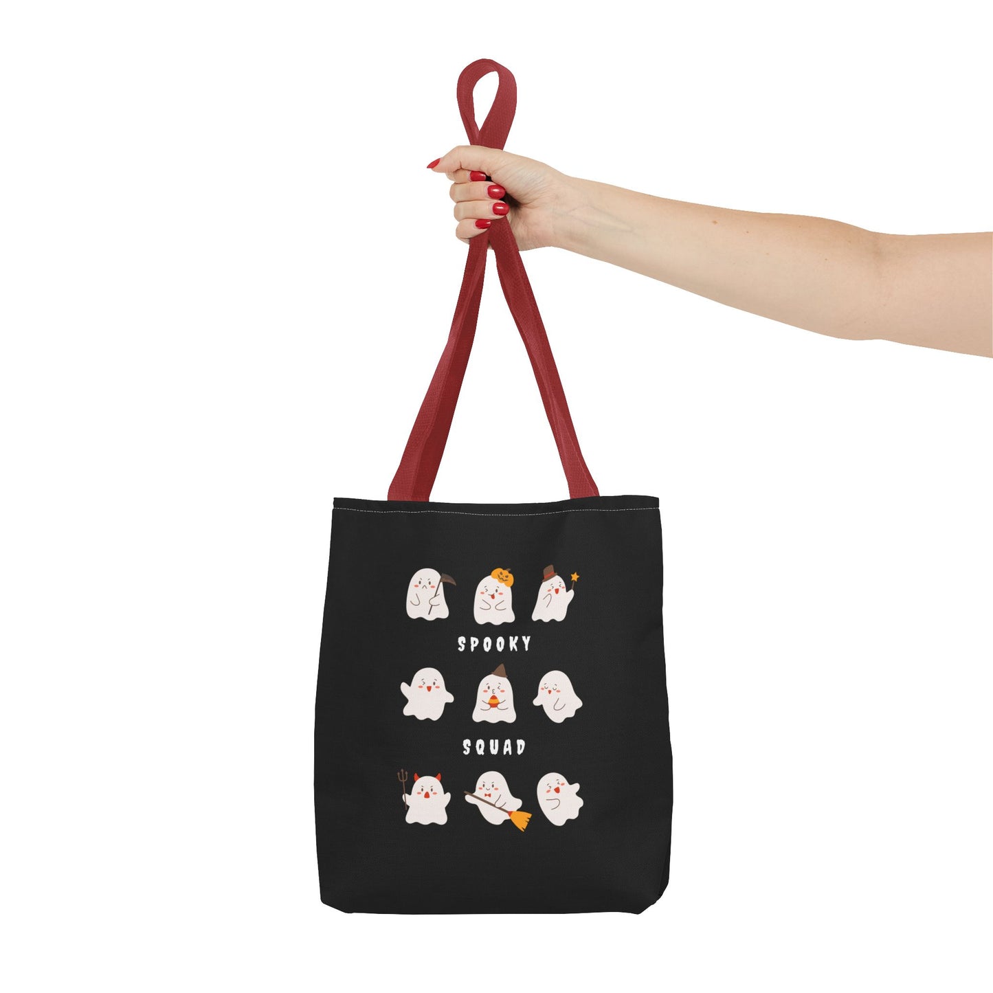 Cute Ghost Halloween Spooky Season Tote Trick or Treating Candy Bag Reusable Halloween Themed Lunch Tote