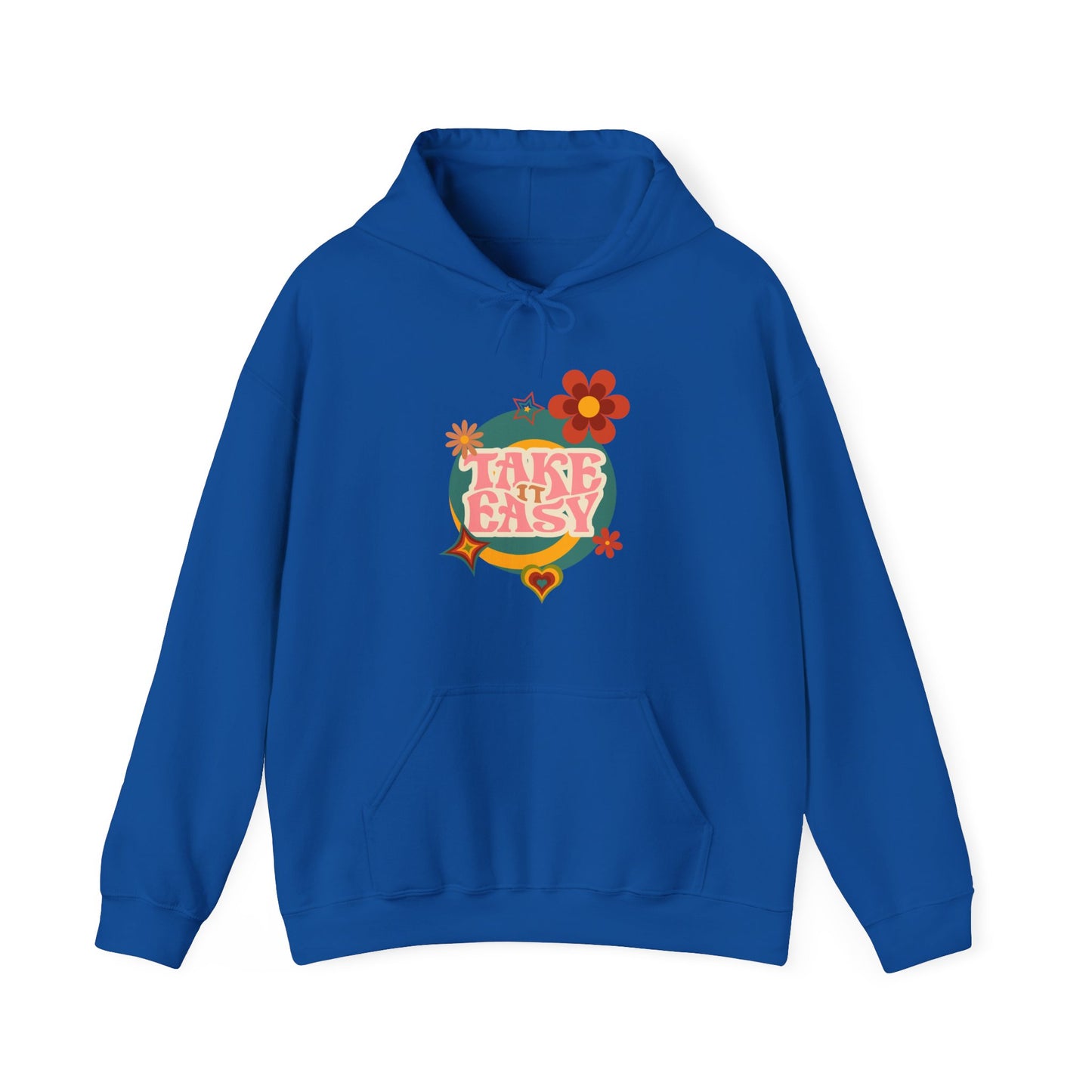 Unisex Heavy Blend™ Retro Vibes Take It Easy Hooded Sweatshirt
