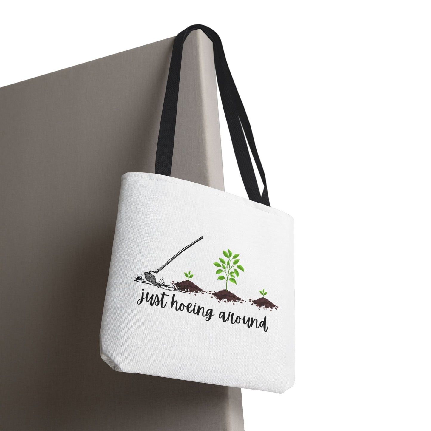 Unisex Just Hoeing Around Gardening Themed All Over Print Tote Bag