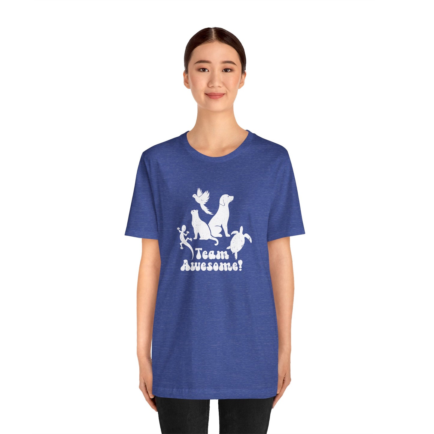 Unisex Animal Lover Lizard Cat Bird Dog Turtle Team Awesome T-Shirt