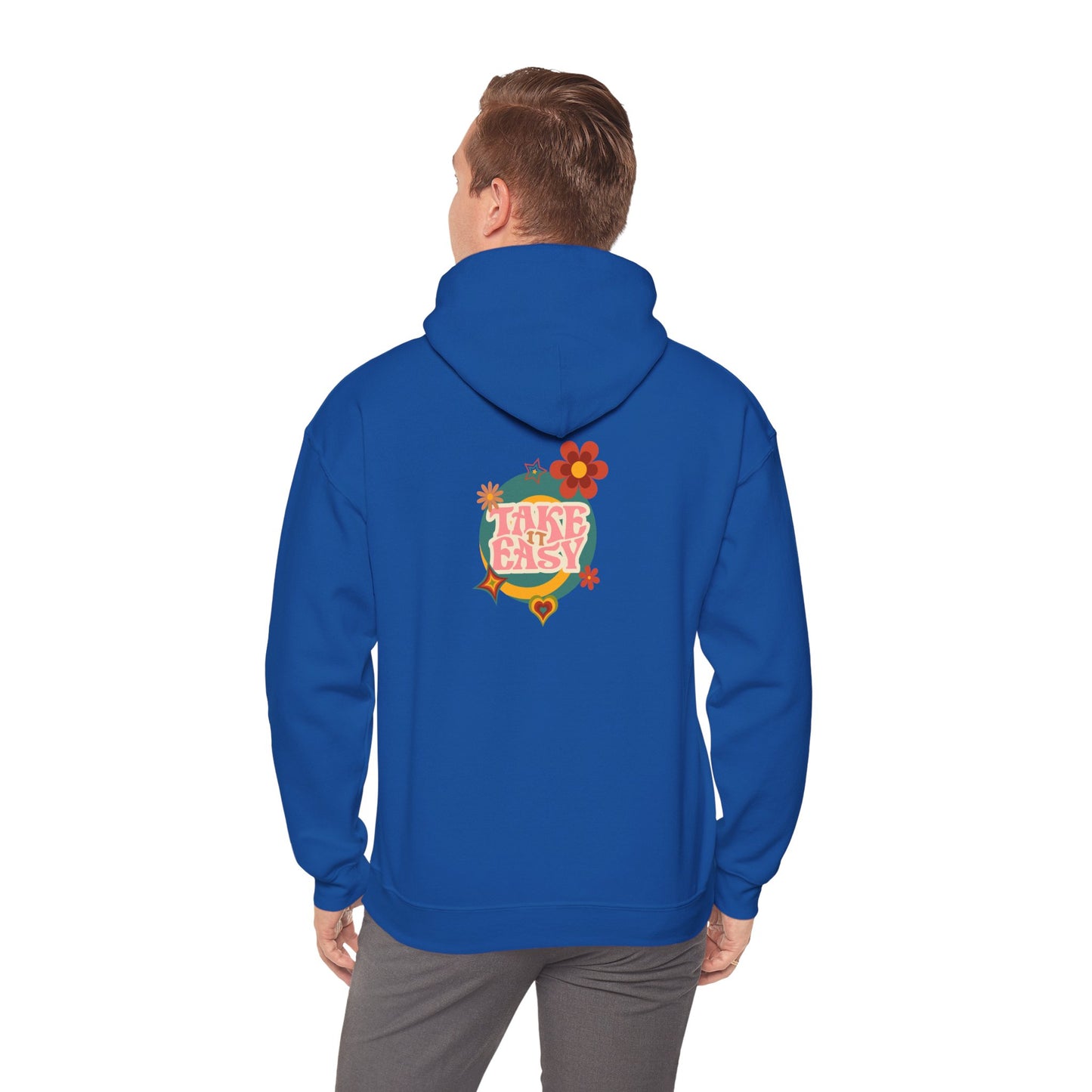 Unisex Heavy Blend™ Retro Vibes Take It Easy Hooded Sweatshirt