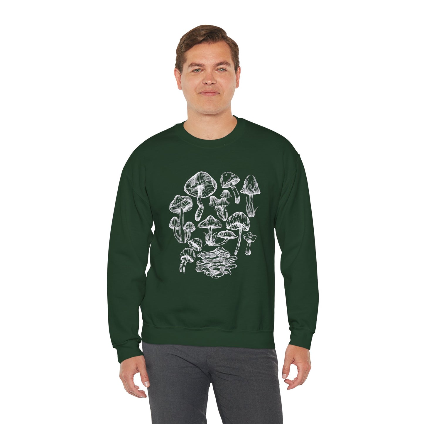 Unisex Mushroom Lover Fungi Print Toadstool Sweatshirt