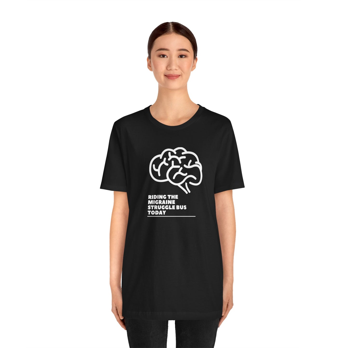 Unisex Migraine Day Invisible Illness Warrior Riding The Struggle Bus Tshirt