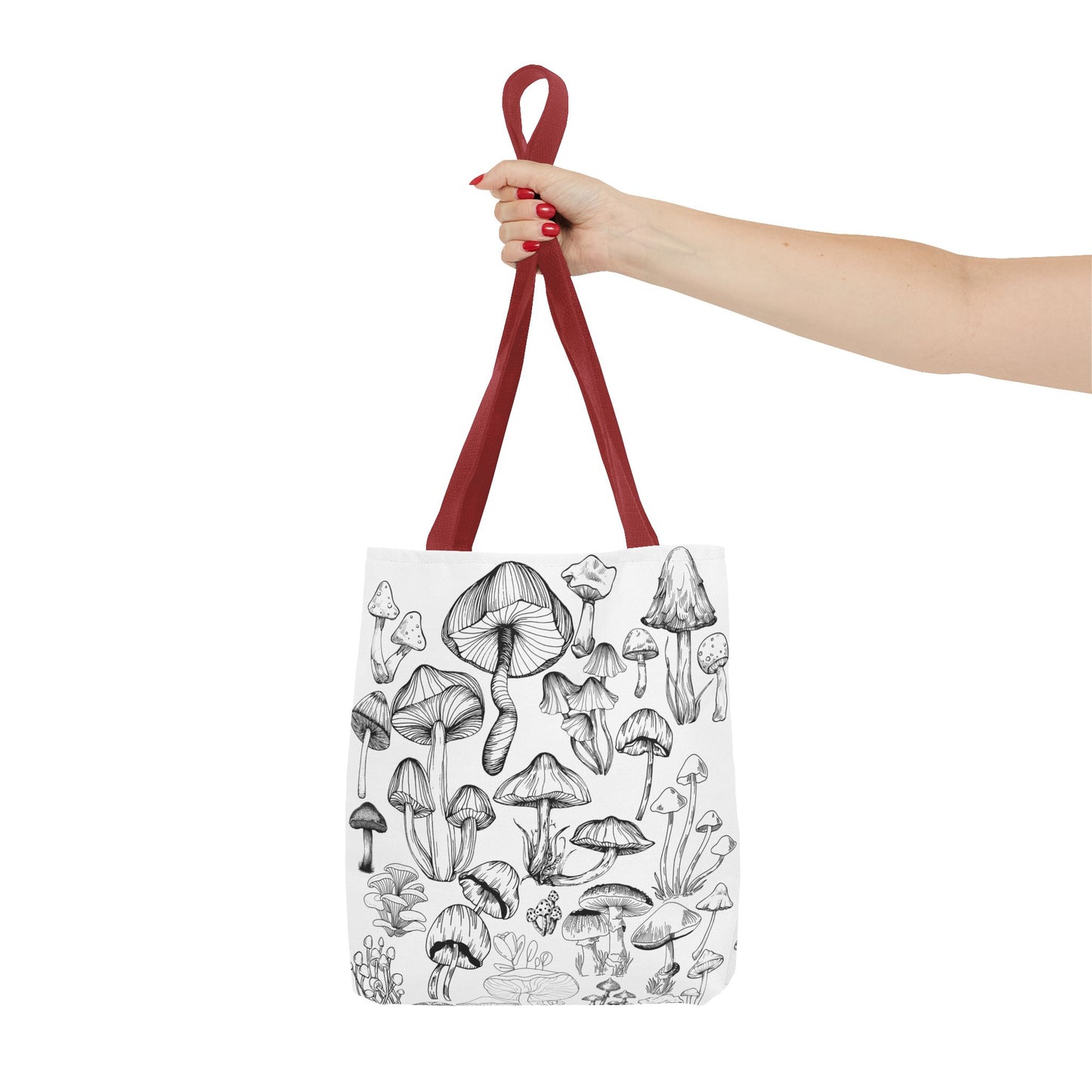 Unisex Mushroom Lover Fungi Print Toadstool Mycology Tote Bag