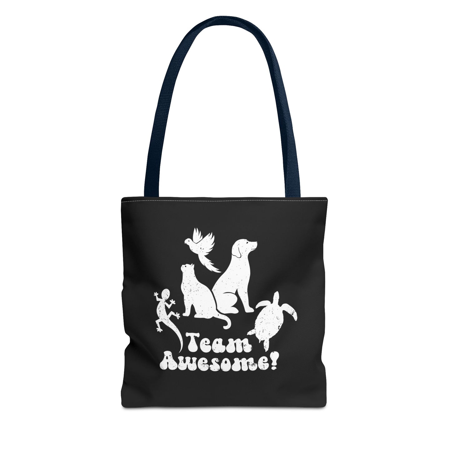 Unisex Animal Lover Lizard Cat Bird Dog Turtle Team Awesome Tote Bag