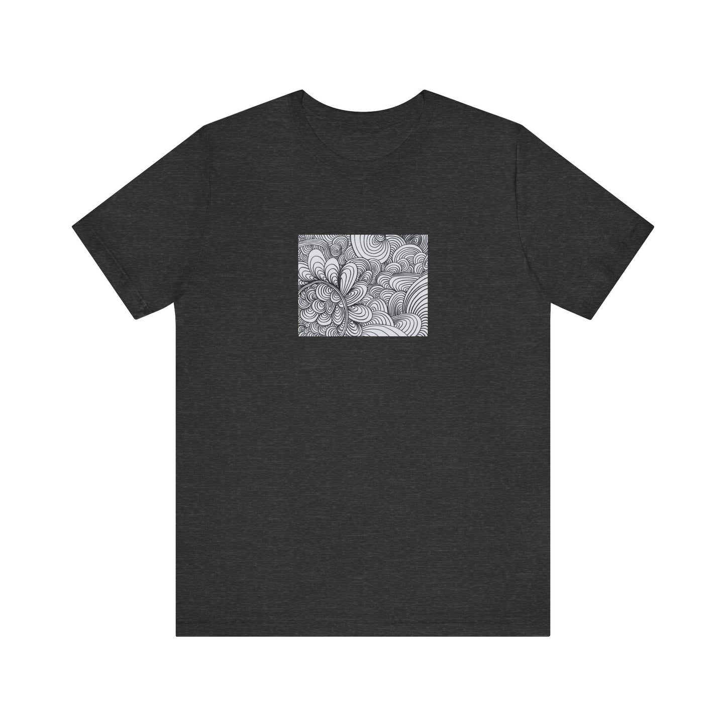 Unisex Original Healing Mesmerizing Line Art T-Shirt - Apricots Noir