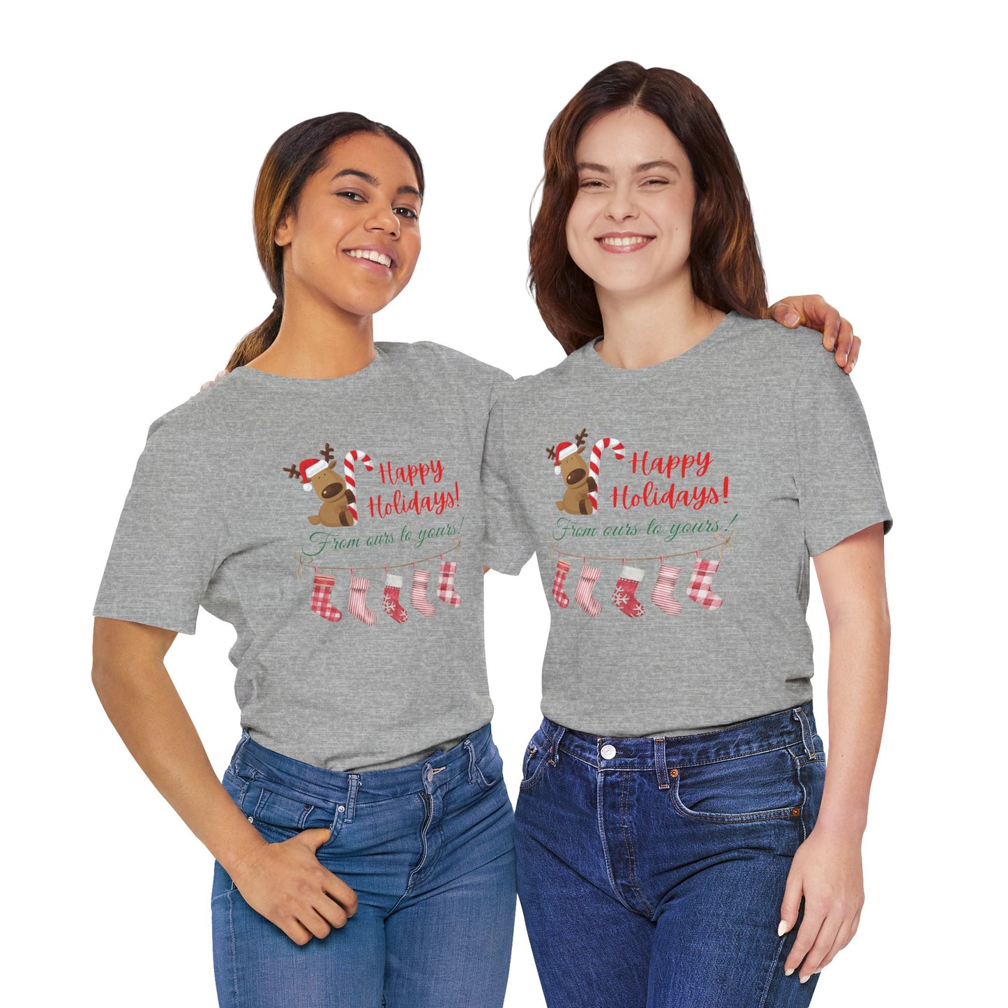 Unisex Jersey Short Sleeve Happy Holidays From Ours To Yours T-Shirt