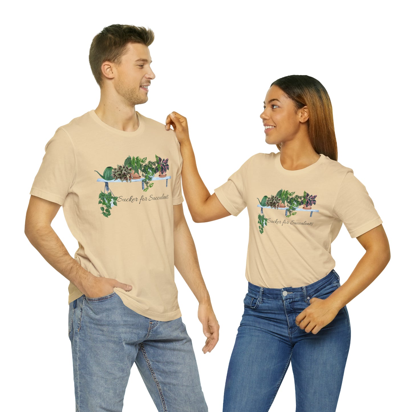 Unisex Gardening Themed T-Shirt Sucker for Succulents