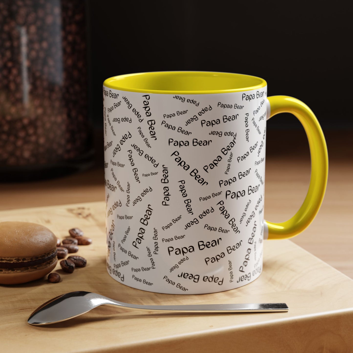 11oz/15oz Papa Bear Word Scramble Coffee Mug