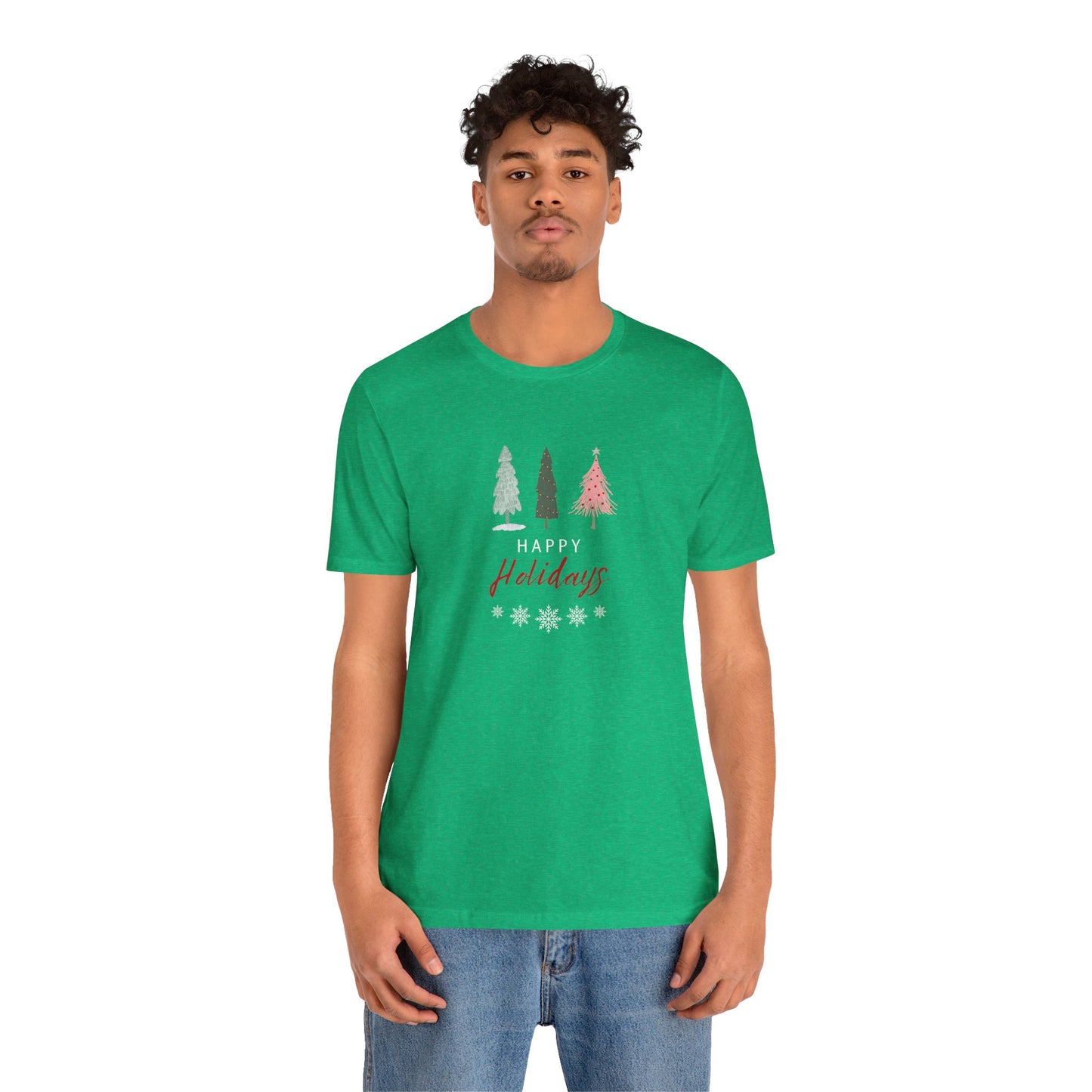 Unisex Jersey Short Sleeve Happy Holidays Seasons Greetings Fall T-Shirt