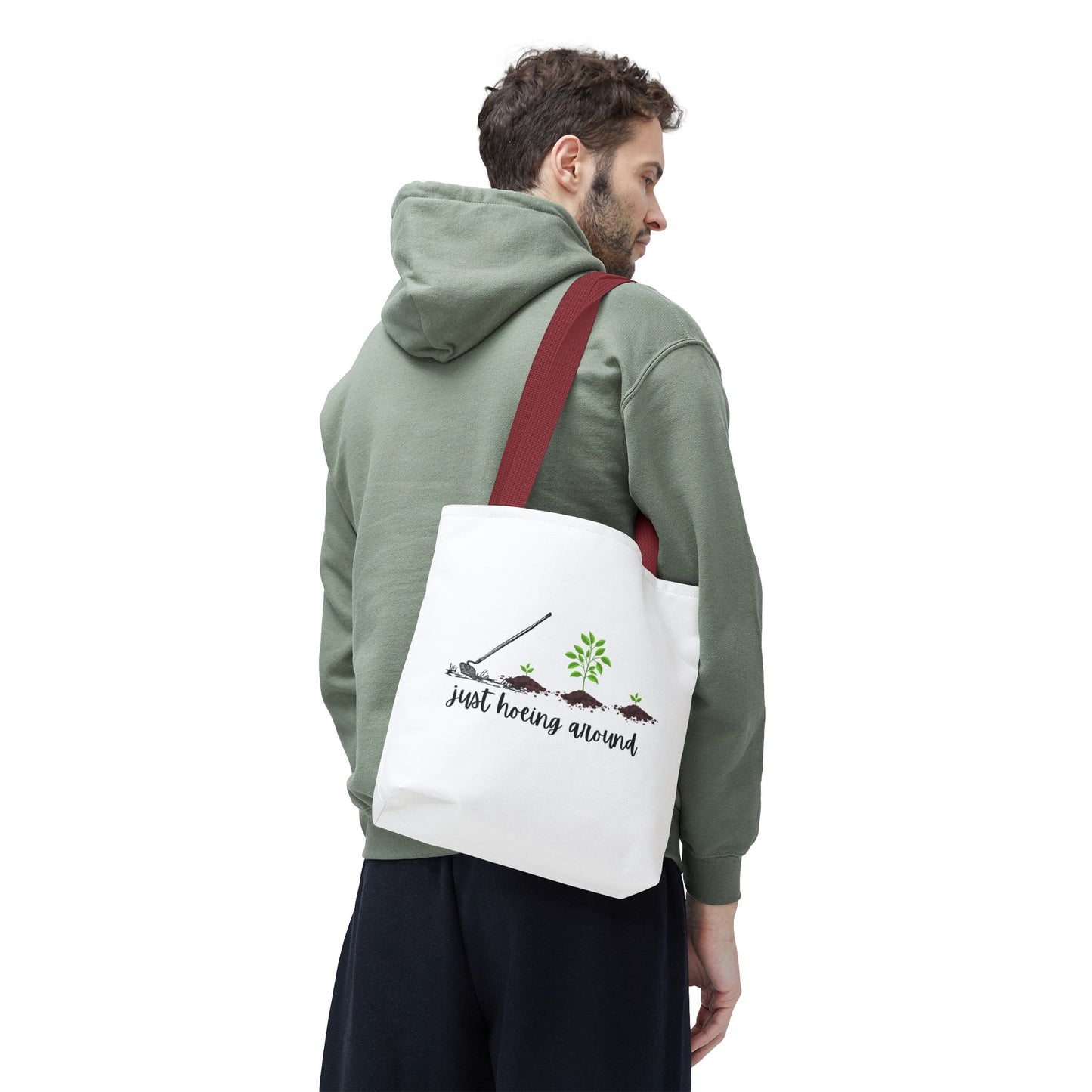 Unisex Just Hoeing Around Gardening Themed All Over Print Tote Bag