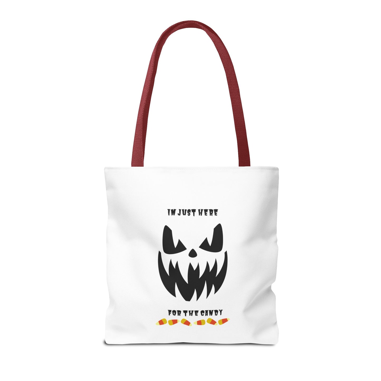 Halloween Candy Corn Scary Face Tote Spooky Season Trick or Treating Candy Bag Reusable Lunch Tote