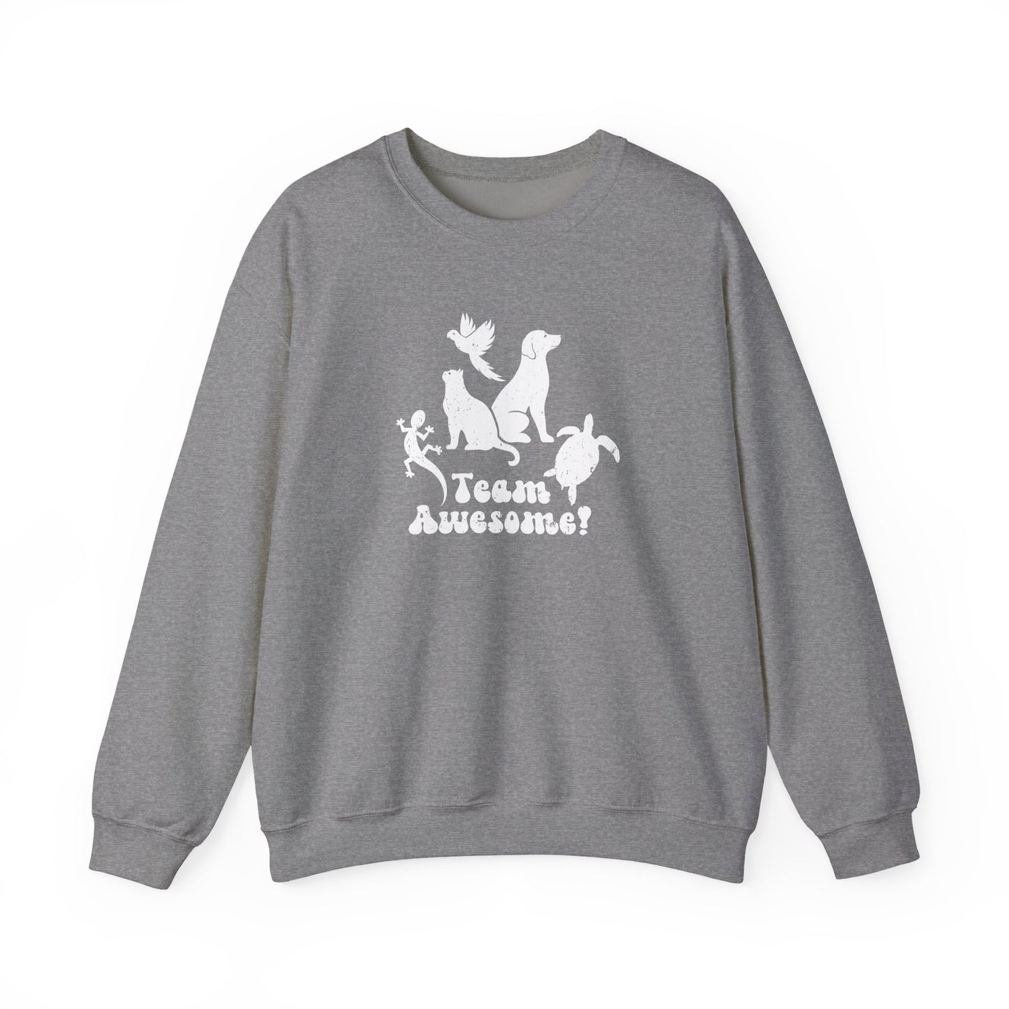 Unisex Animal Lover Lizard Cat Bird Dog Turtle Team Awesome Sweatshirt