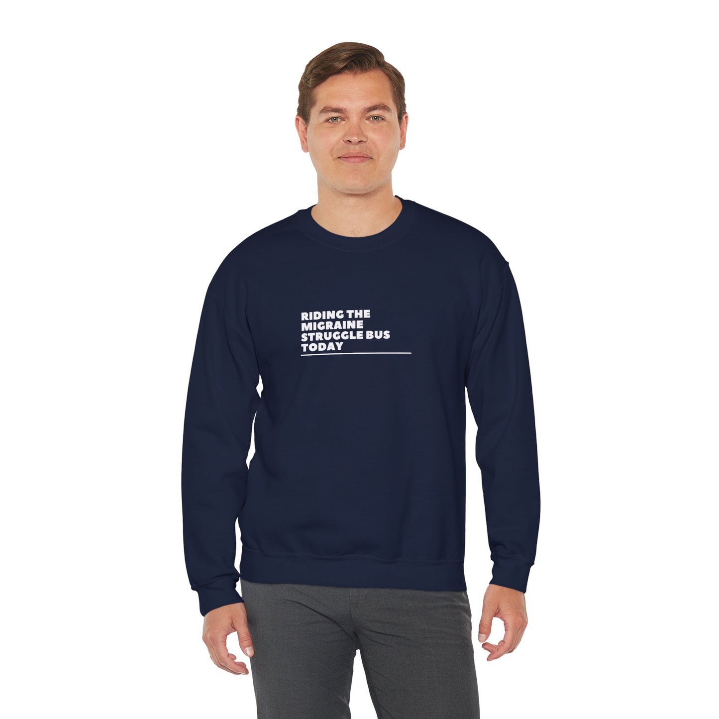 Unisex Migraine Day Invisible Illness Riding The Struggle Bus Warrior Sweatshirt
