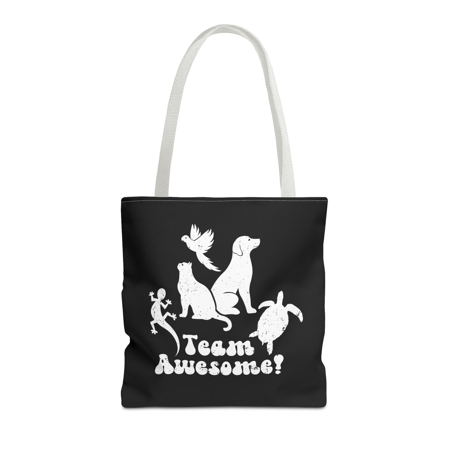 Unisex Animal Lover Lizard Cat Bird Dog Turtle Team Awesome Tote Bag