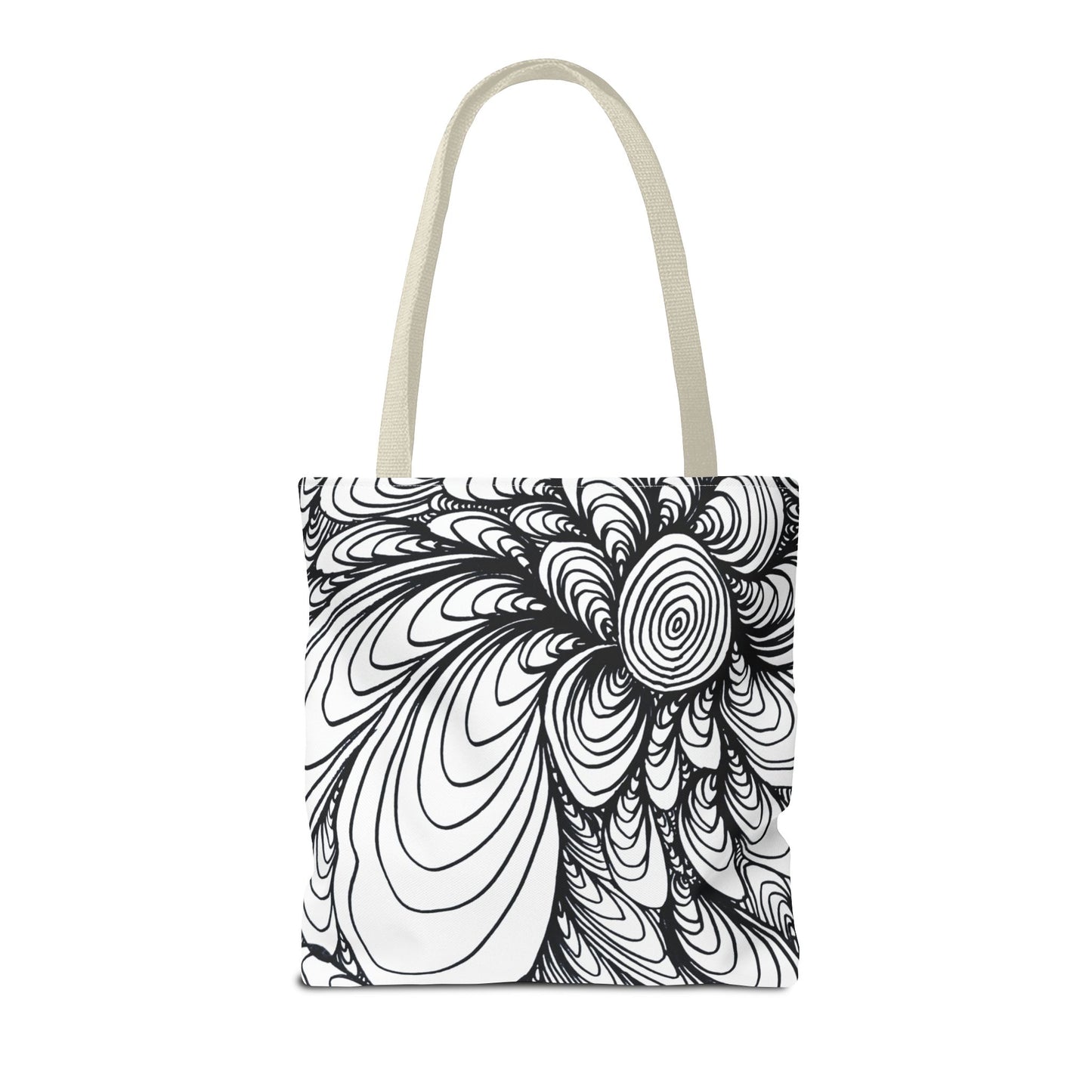 Unisex Original Doodle Art All Over Print Tote Bag - Apricots Noir