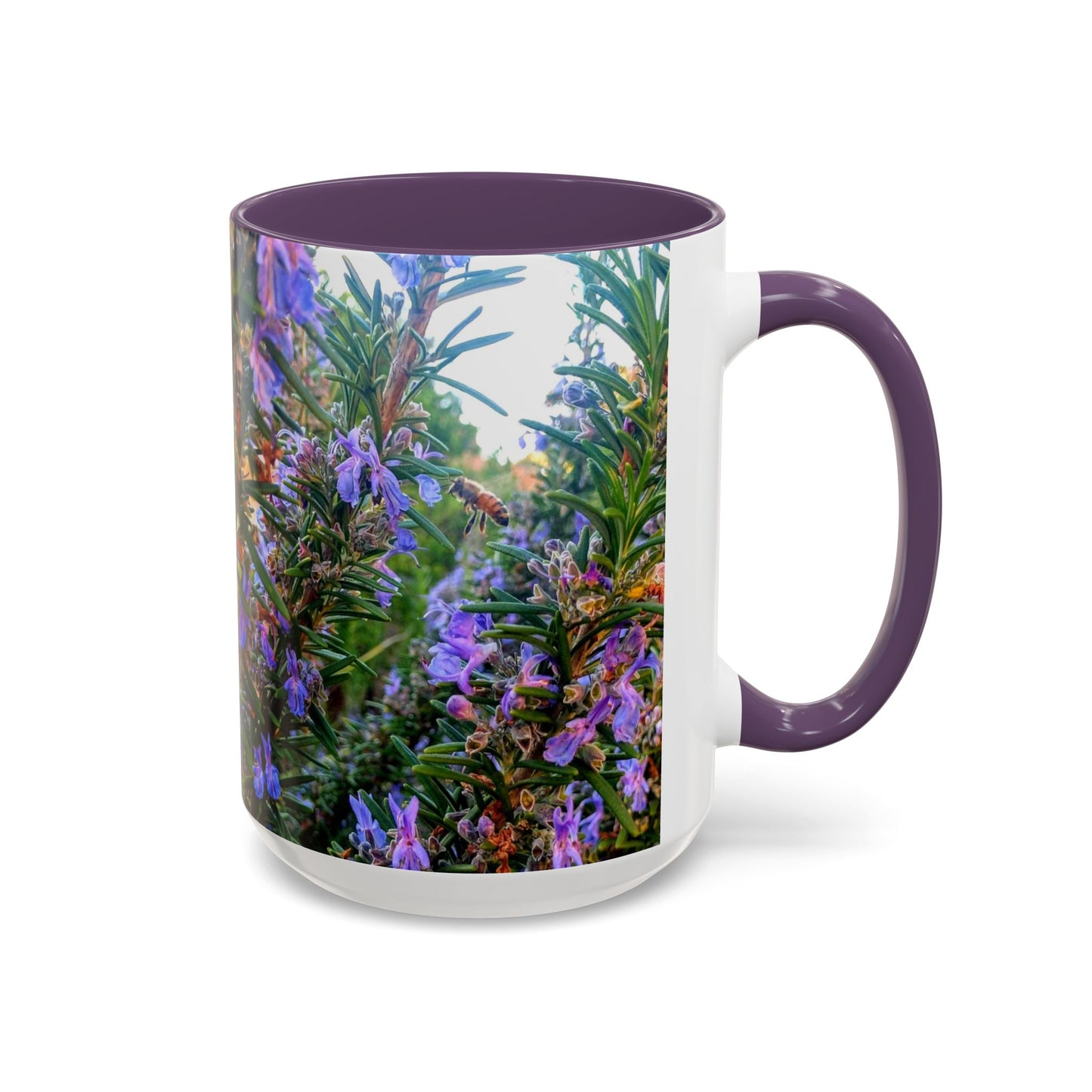 11oz/15oz Garden Themed Rosemary and Bee Pollinator Coffee Mug
