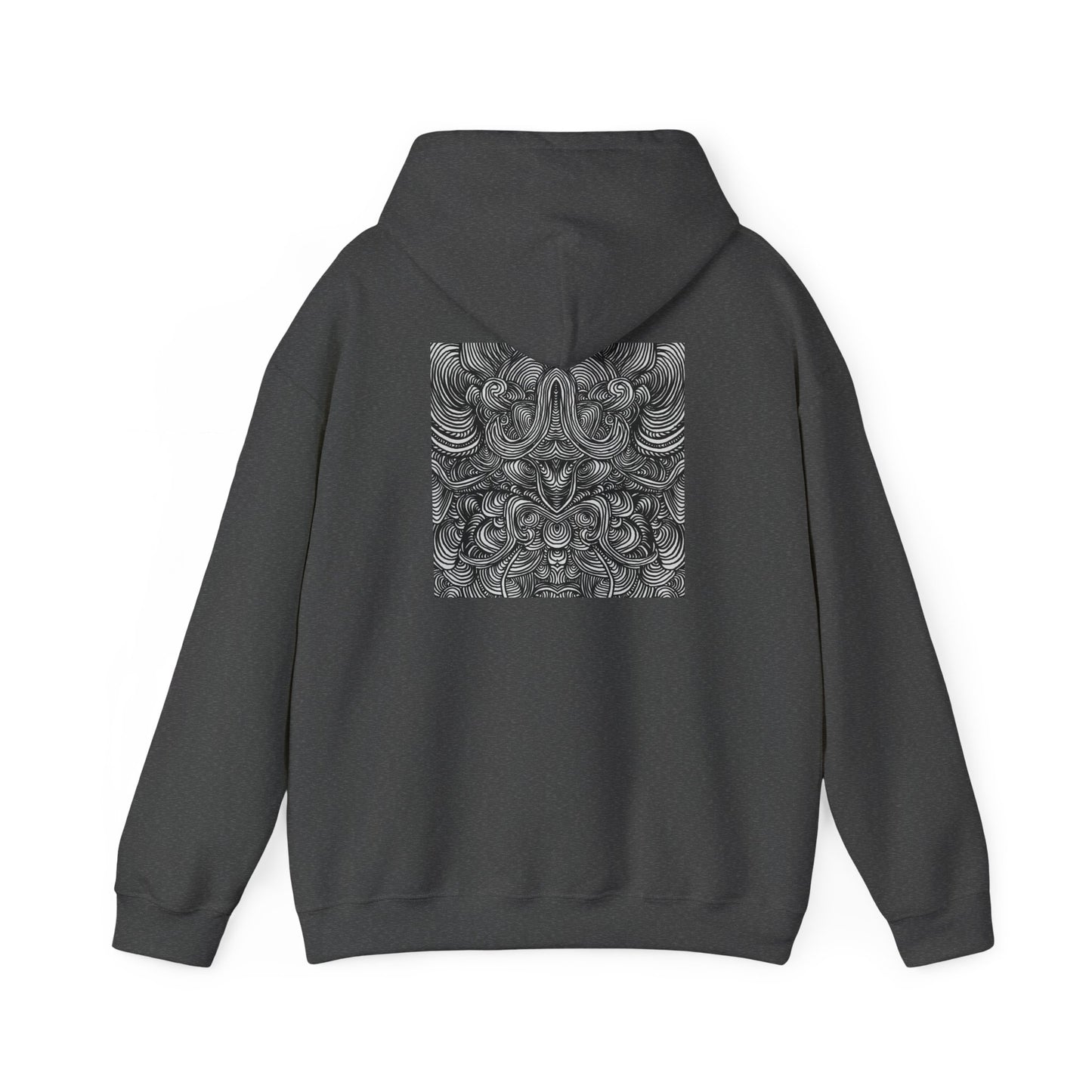 Unisex Heavy Blend™ Original Minimalist Line Art Full Size Hooded Sweatshirt - Liquid