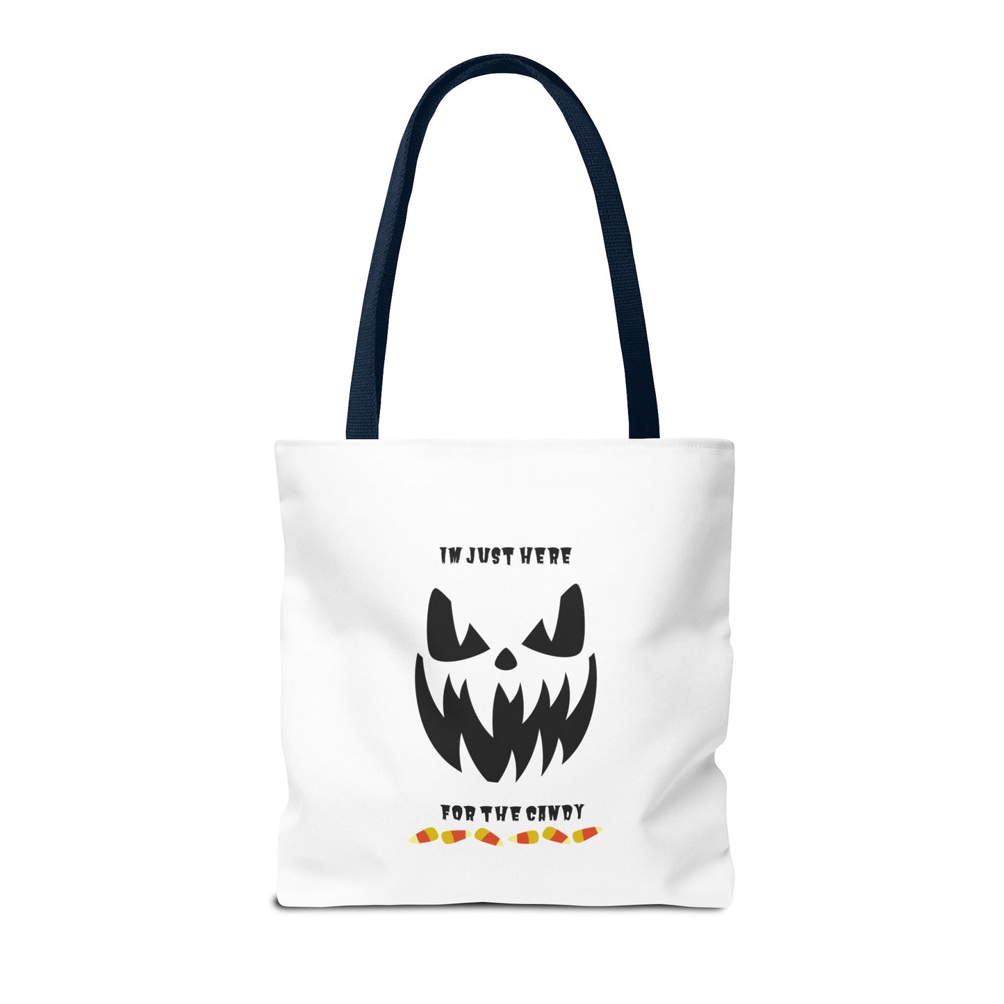 Halloween Candy Corn Scary Face Tote Spooky Season Trick or Treating Candy Bag Reusable Lunch Tote