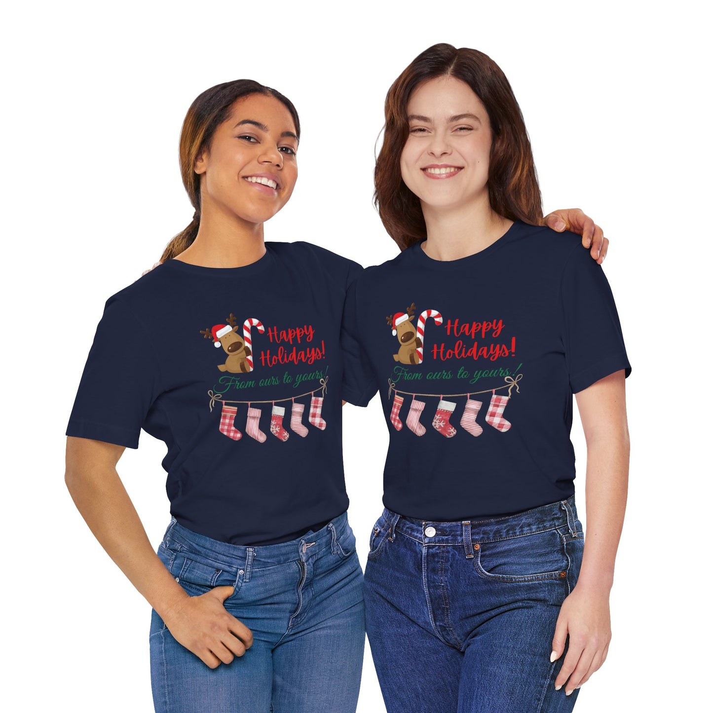 Unisex Jersey Short Sleeve Happy Holidays From Ours To Yours T-Shirt