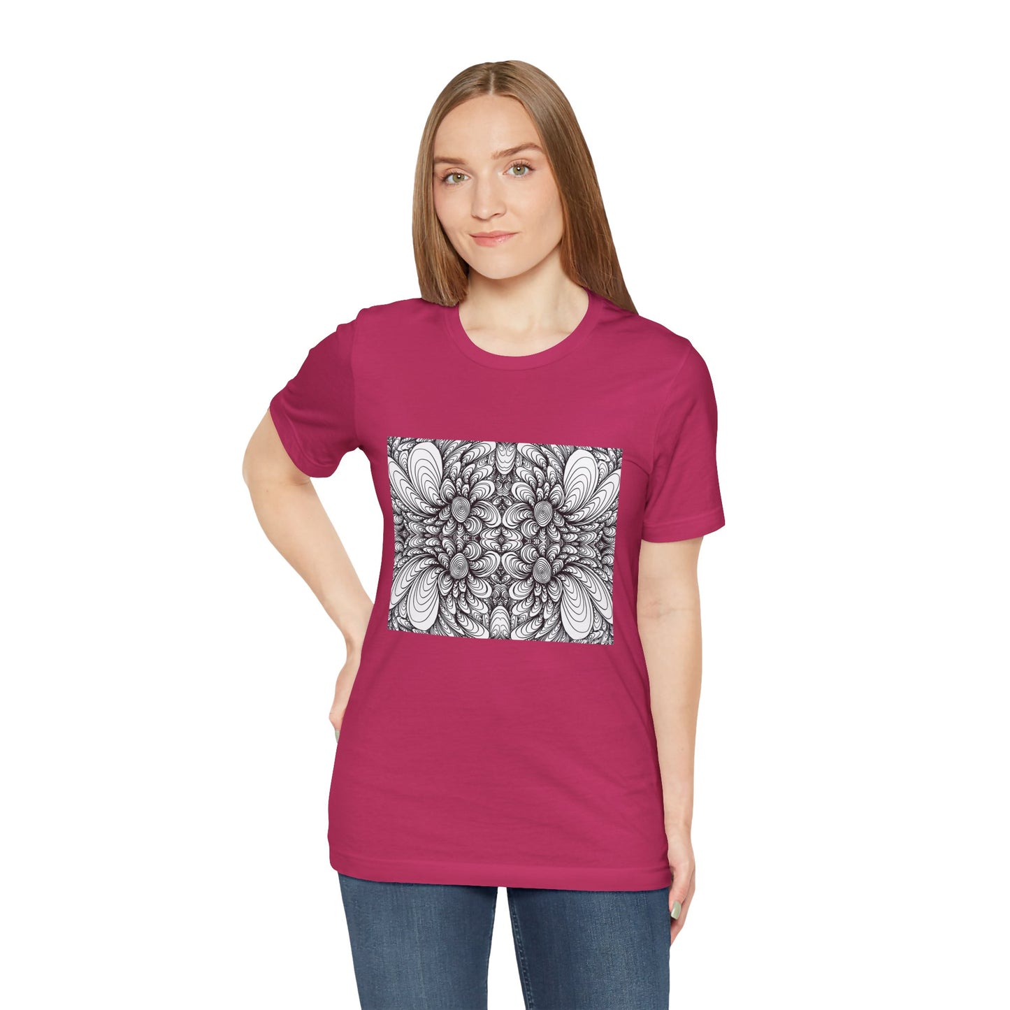 Unisex Original Line Art T-Shirt -Blooms