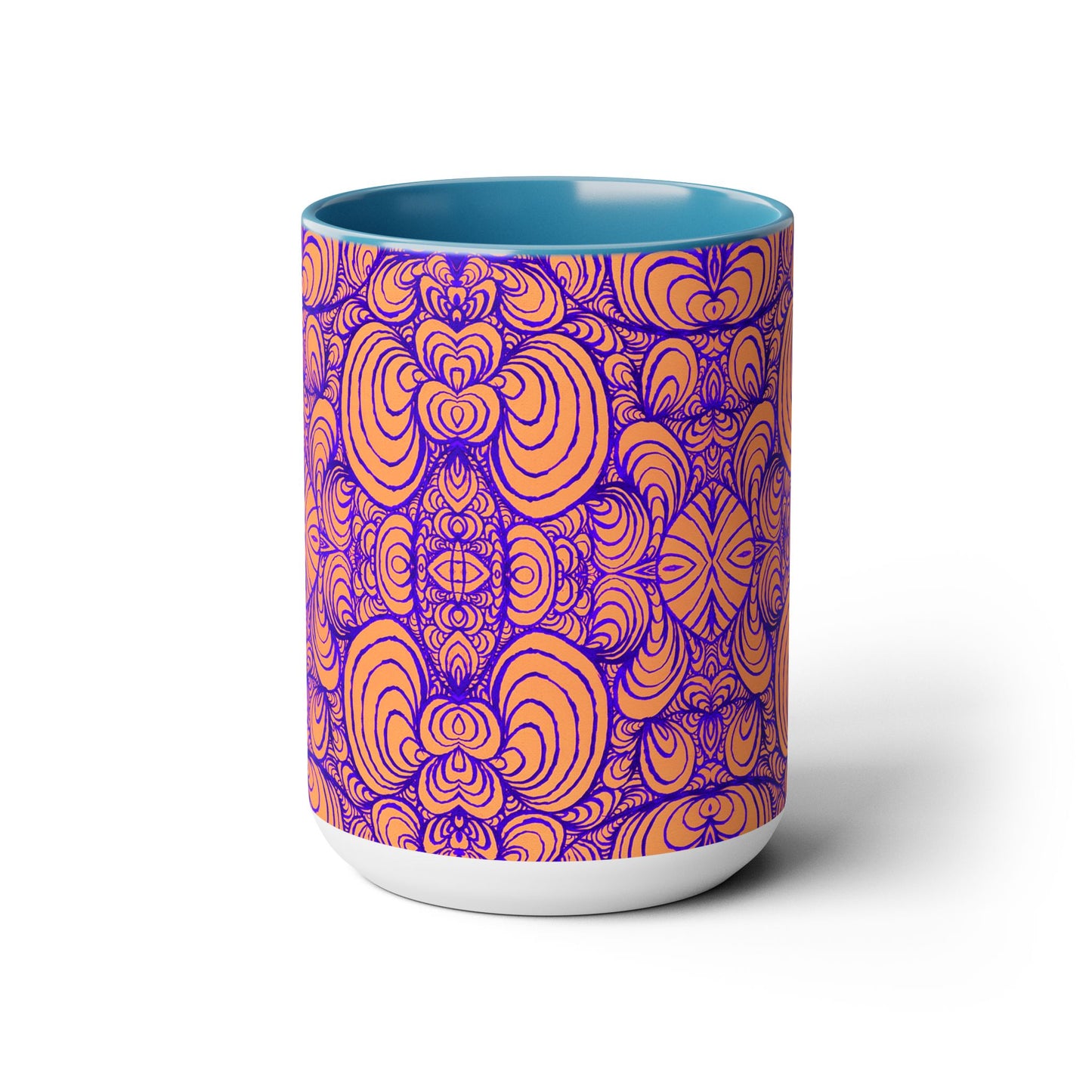 15oz Original Line Art Coffee Mug - Puzzle Panels 2 Color Pop Run