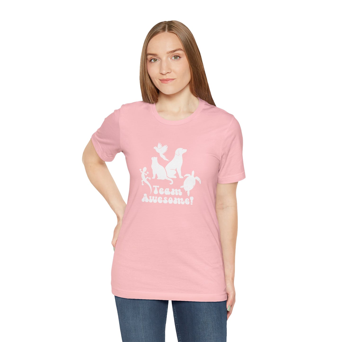 Unisex Animal Lover Lizard Cat Bird Dog Turtle Team Awesome T-Shirt