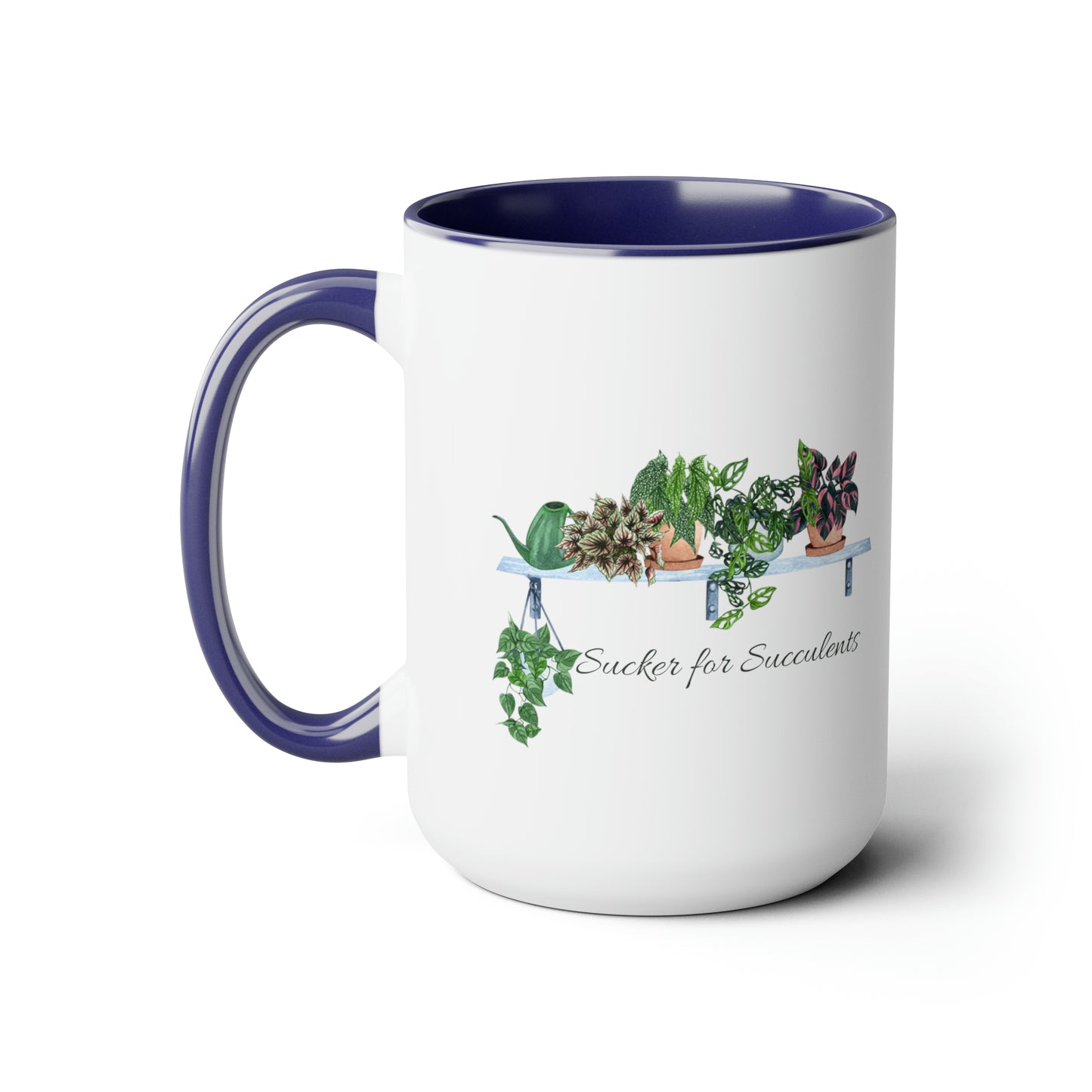 15oz Garden Themed Coffee Mug Sucker for Succulents