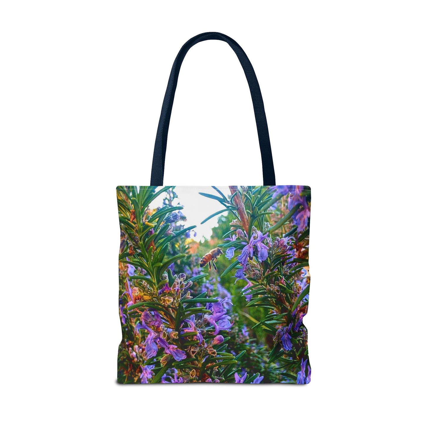 Garden Themed Bee and Rosemary Tote Bag