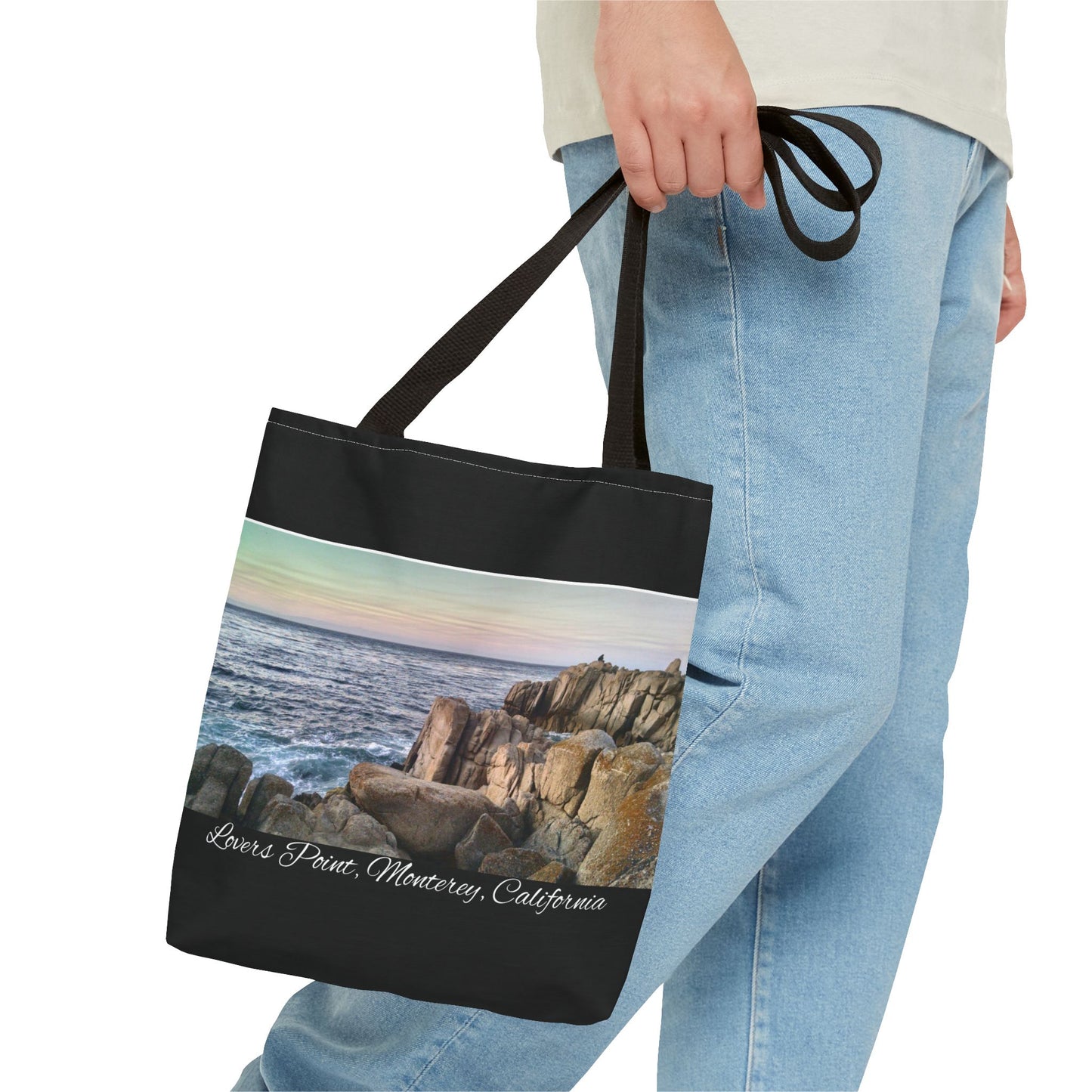 Unisex Travel Tote Bag Monterey California Scenic View Lovers Point Bay Area Keepsake Tote Bag Ocean View Nature Inspired Travel Gift Idea