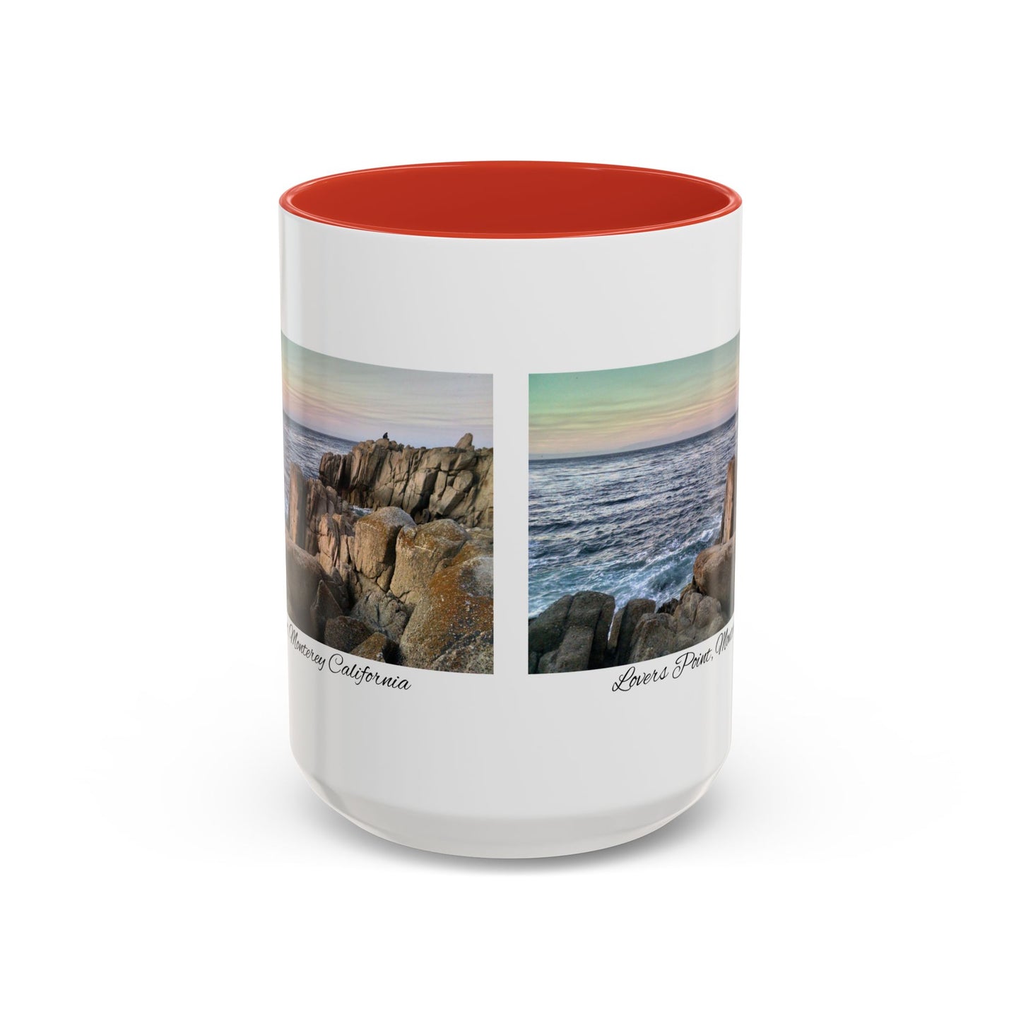 11oz/15oz Ocean View Travelers Coffee Mug Lovers Point, Monterey California San Francisco Bay Area Keepsake