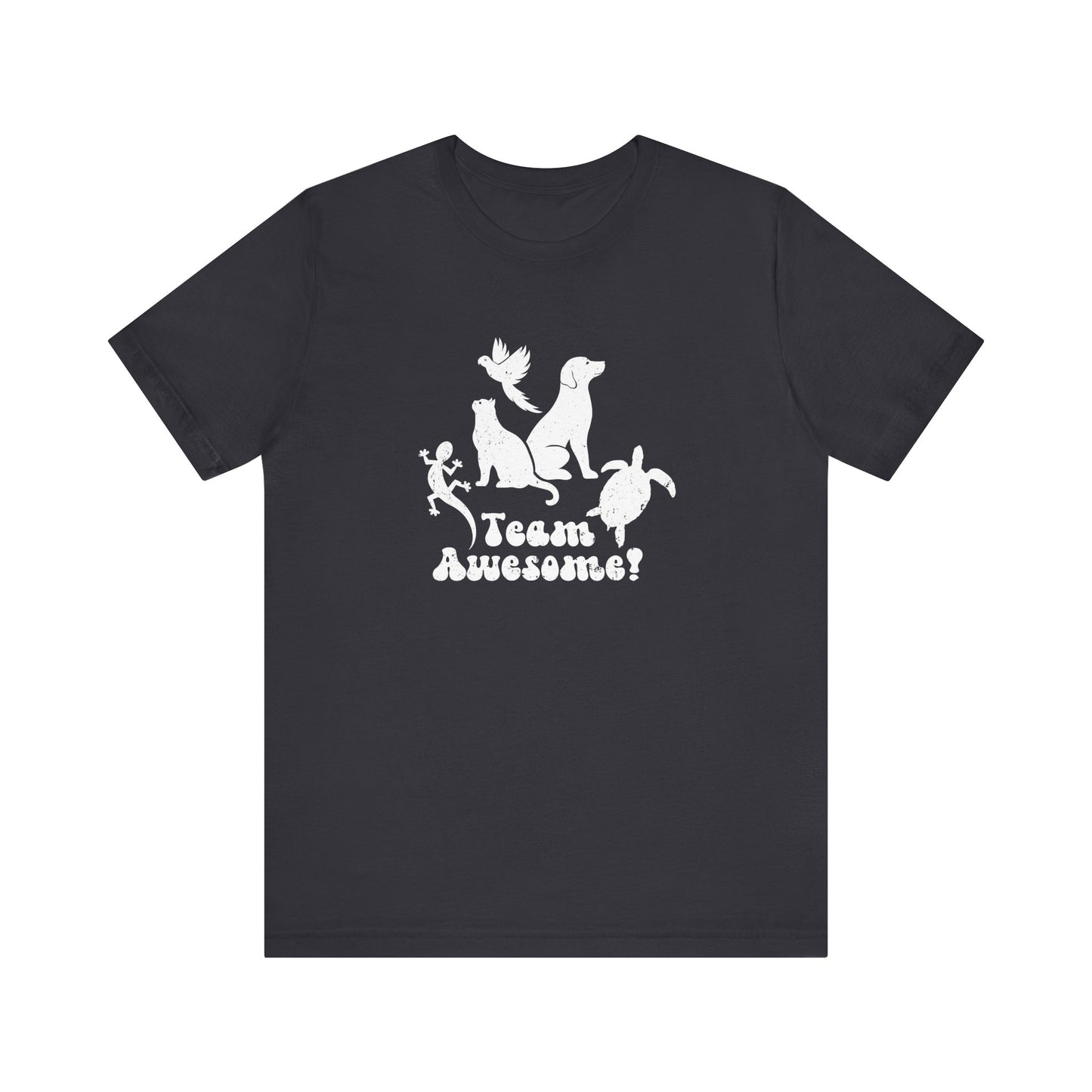 Unisex Animal Lover Lizard Cat Bird Dog Turtle Team Awesome T-Shirt