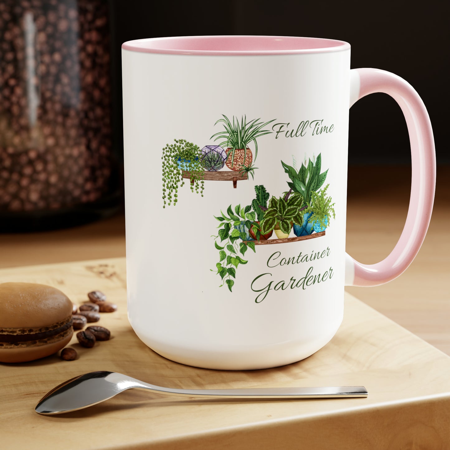 15oz Garden Themed Full Time Container Gardener Coffee Mug