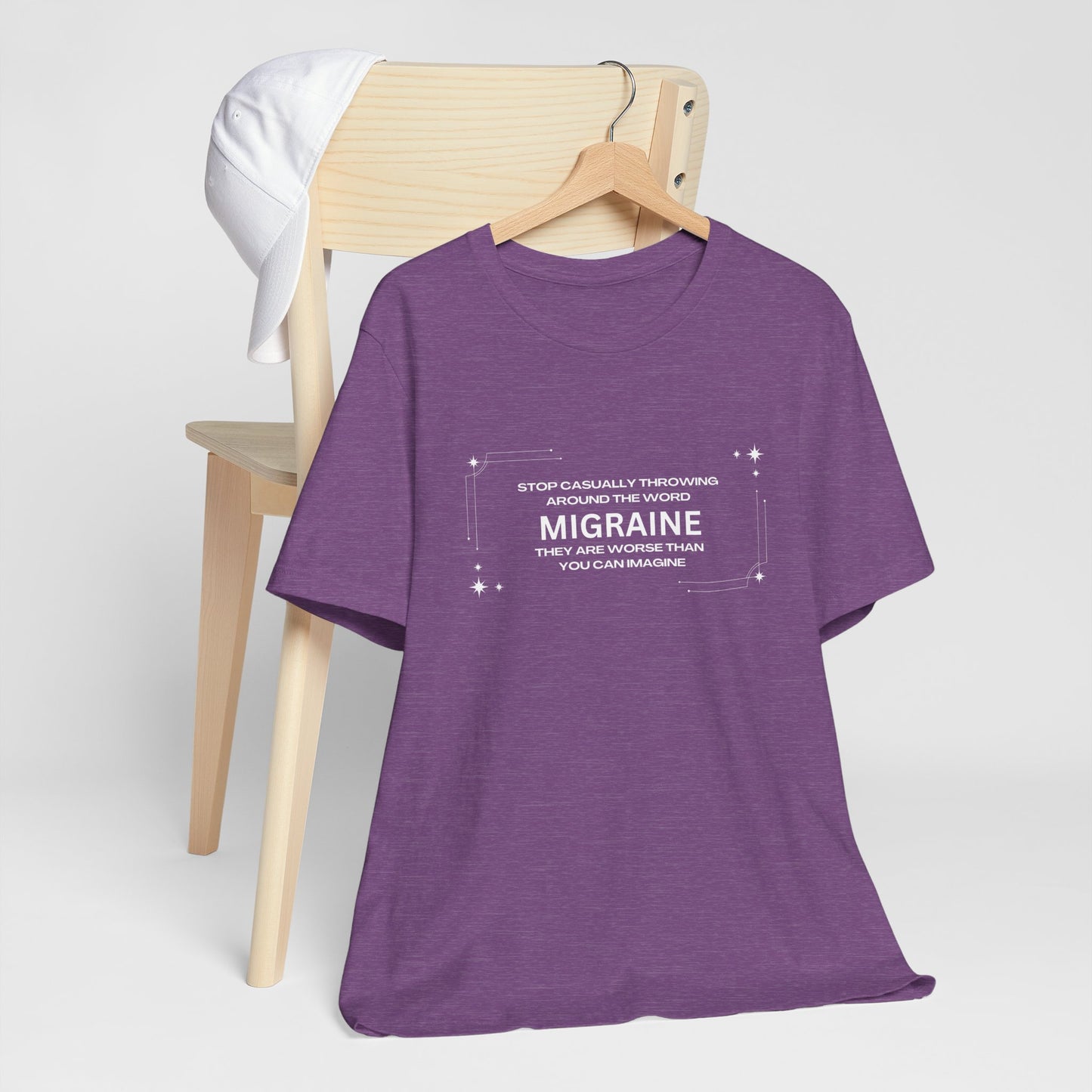 Unisex Migraine Day Invisible Illness Casual Migraine Warrior T-Shirt